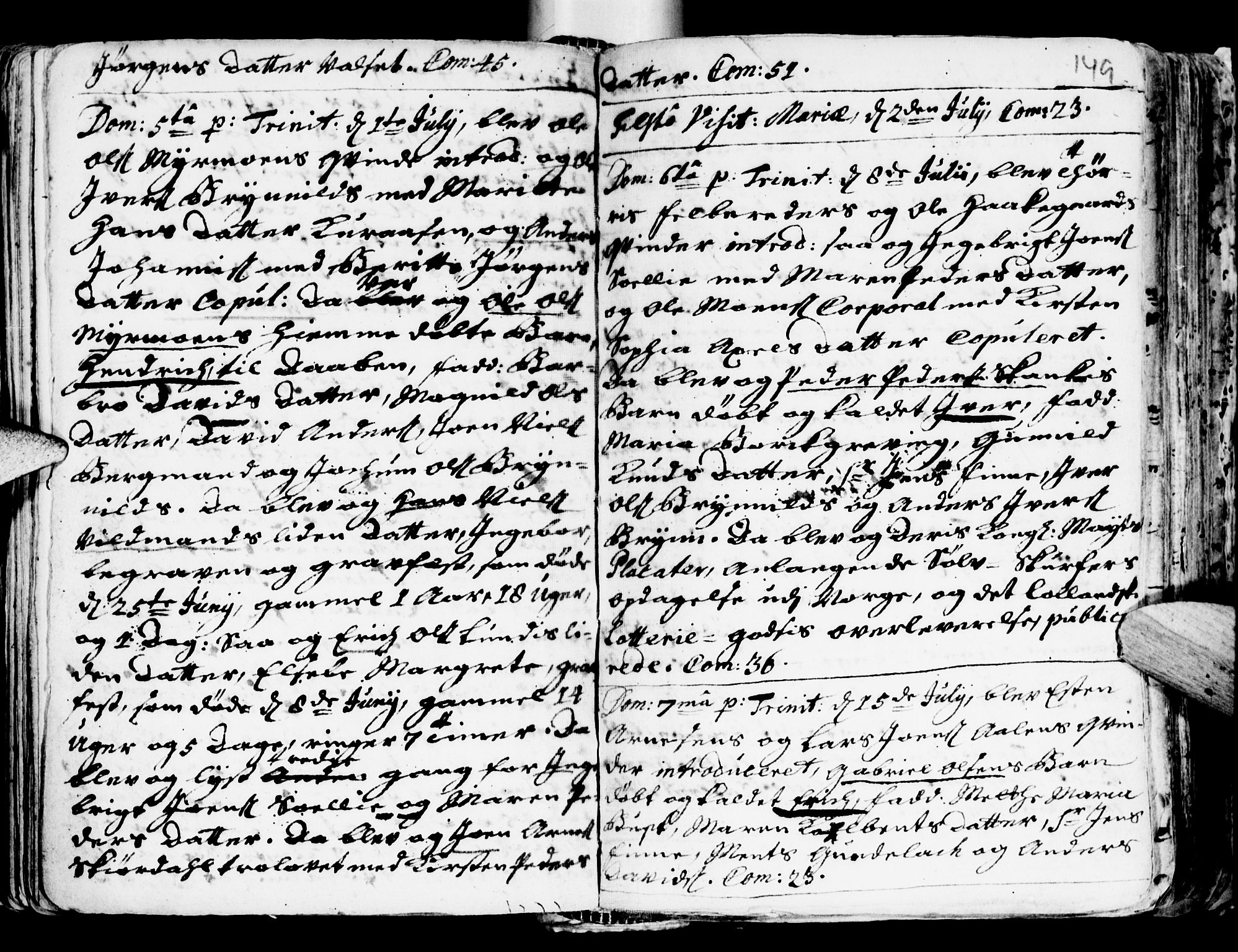 Ministerialprotokoller, klokkerbøker og fødselsregistre - Sør-Trøndelag, SAT/A-1456/681/L0924: Parish register (official) no. 681A02, 1720-1731, p. 148-149