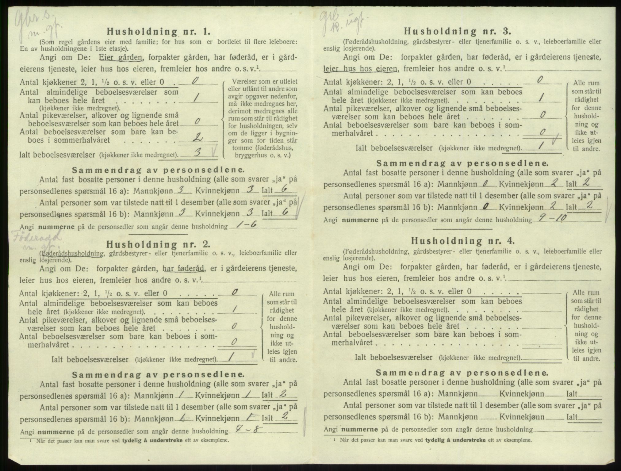 SAB, 1920 census for Lavik, 1920, p. 367