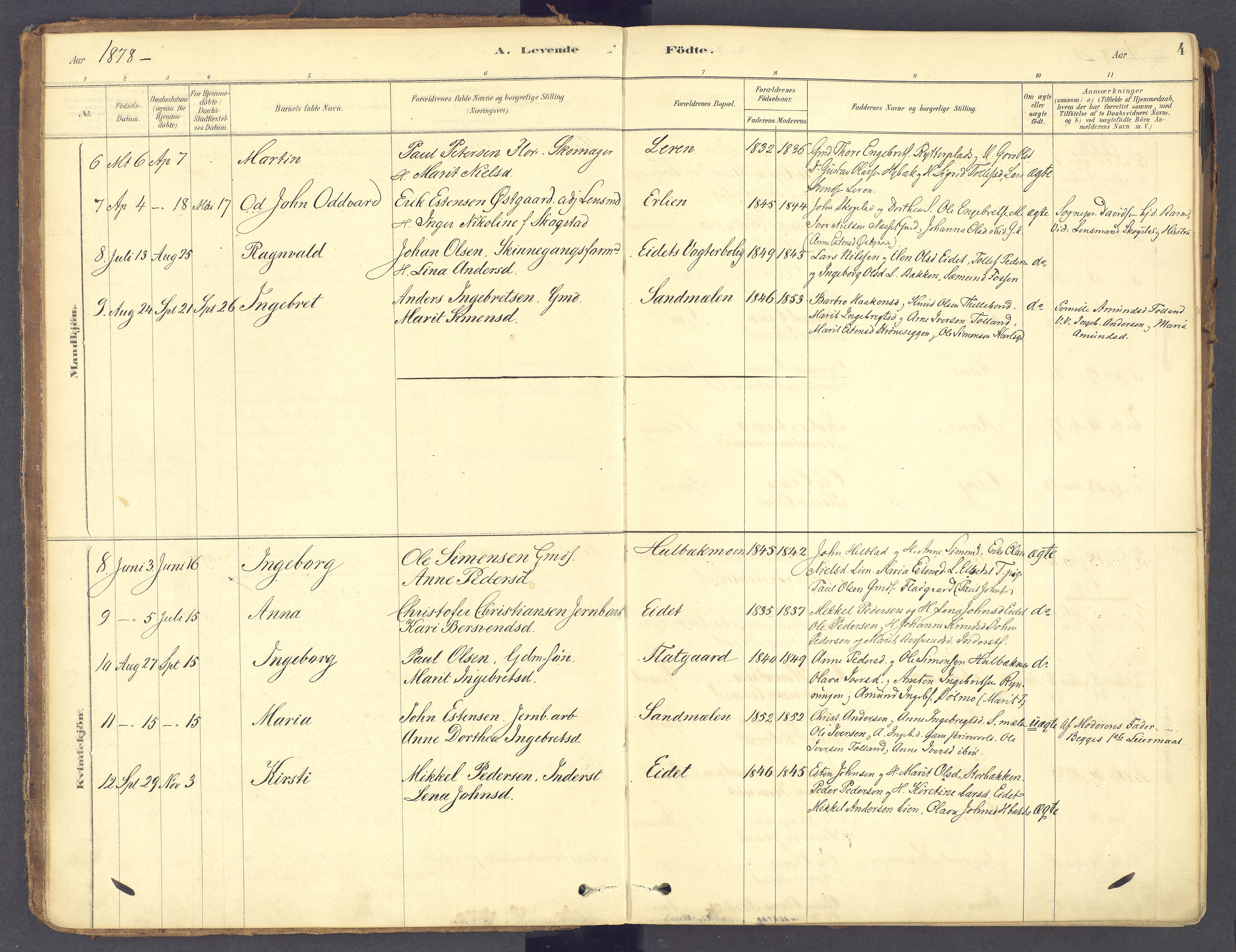 Tolga prestekontor, AV/SAH-PREST-062/K/L0011: Parish register (official) no. 11, 1877-1920, p. 4