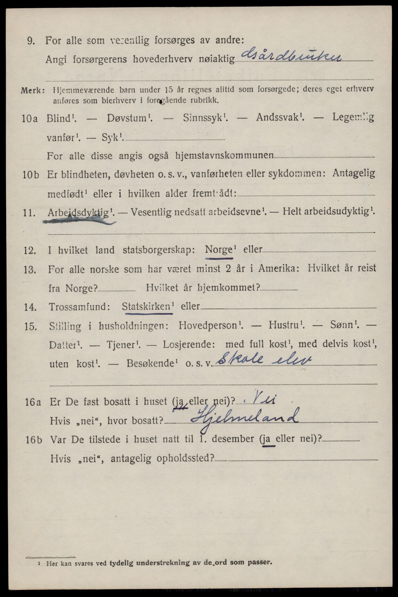 SAST, 1920 census for Hetland, 1920, p. 8236