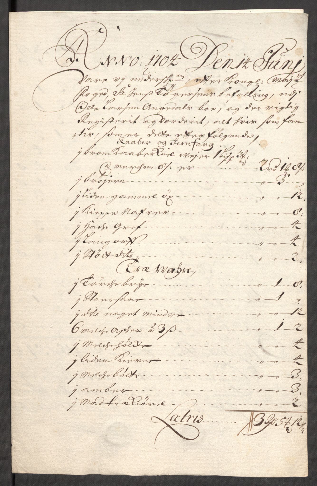 Rentekammeret inntil 1814, Reviderte regnskaper, Fogderegnskap, RA/EA-4092/R53/L3428: Fogderegnskap Sunn- og Nordfjord, 1704, p. 150