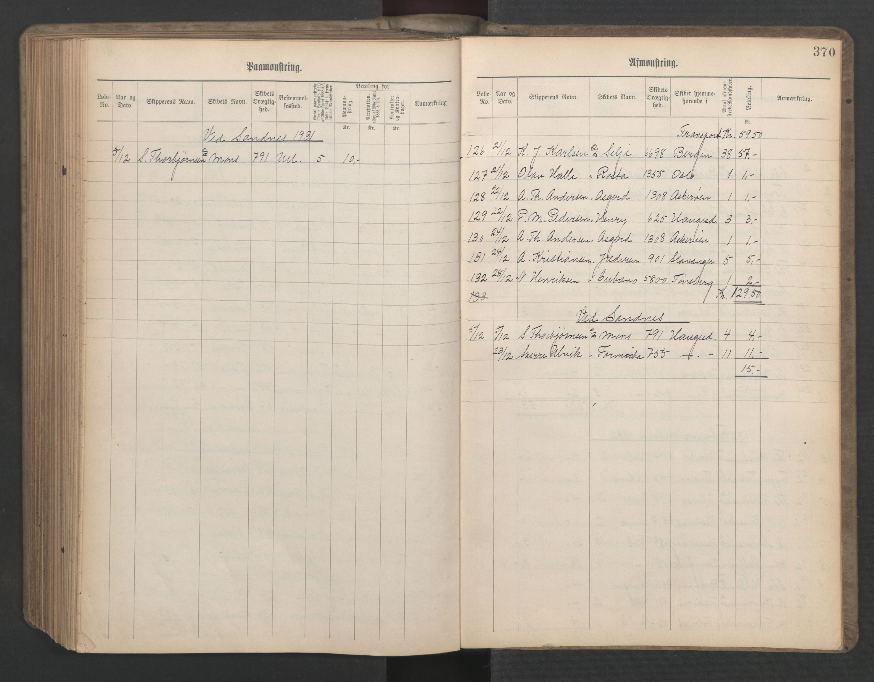 Stavanger sjømannskontor, SAST/A-102006/G/Ga/L0006: Mønstringsjournal, 1908-1933, p. 401