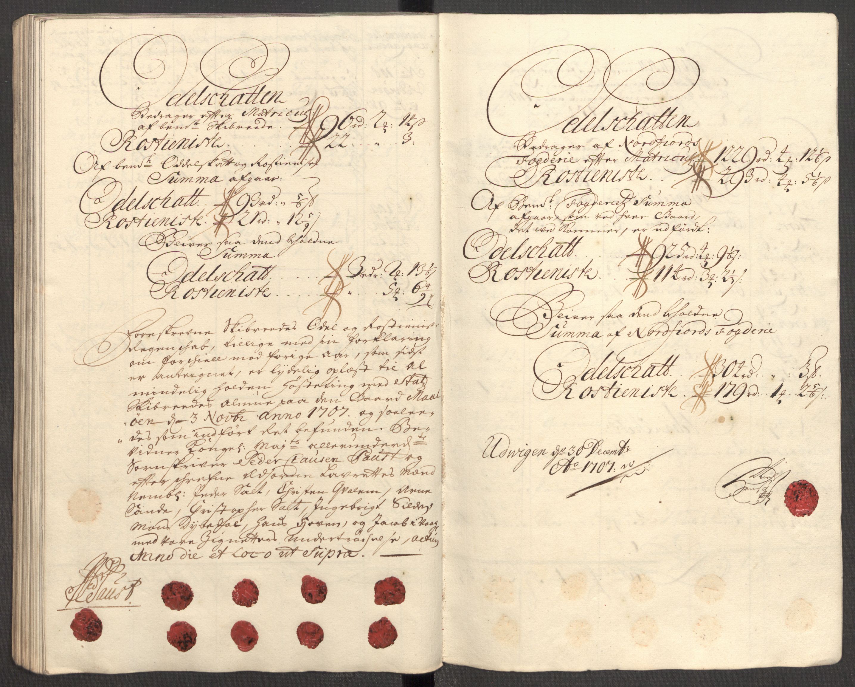 Rentekammeret inntil 1814, Reviderte regnskaper, Fogderegnskap, AV/RA-EA-4092/R53/L3430: Fogderegnskap Sunn- og Nordfjord, 1706-1707, p. 348