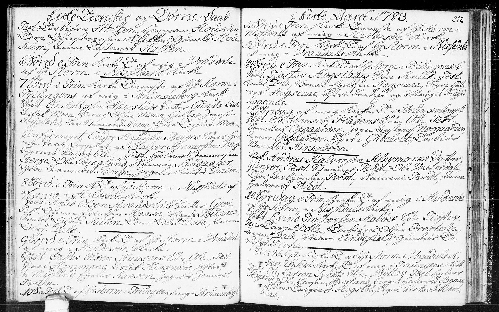 Kviteseid kirkebøker, SAKO/A-276/F/Fa/L0002: Parish register (official) no. I 2, 1773-1786, p. 212
