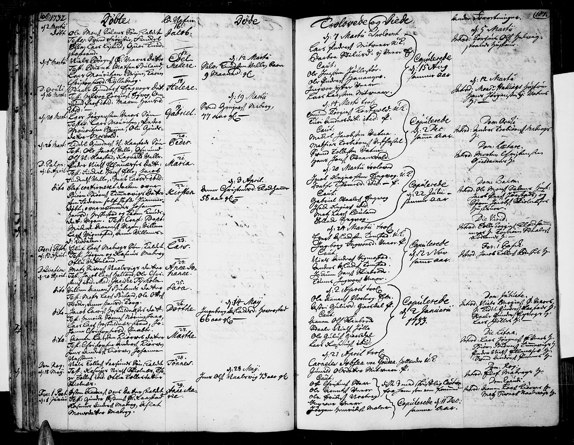 Lista sokneprestkontor, SAK/1111-0027/F/Fa/L0002: Parish register (official) no. A 2 /1, 1726-1742, p. 106-107