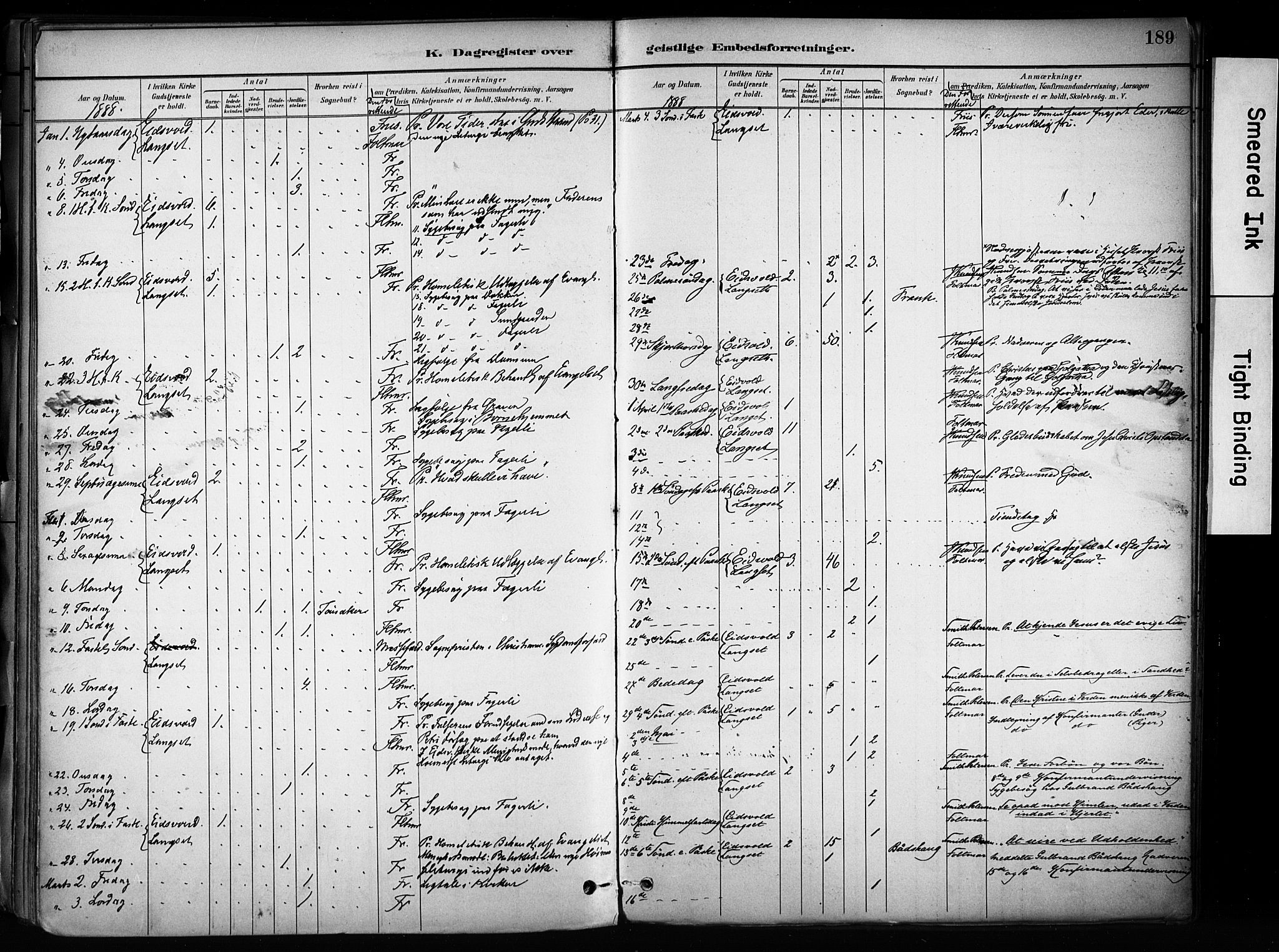 Eidsvoll prestekontor Kirkebøker, AV/SAO-A-10888/F/Fa/L0003: Parish register (official) no. I 3, 1882-1895, p. 189