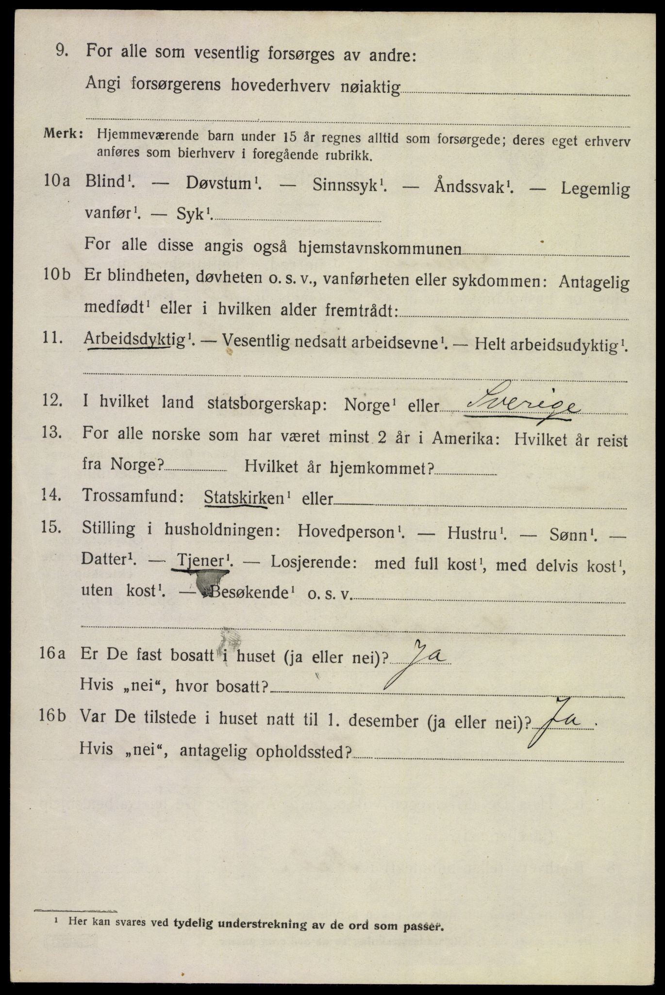 SAKO, 1920 census for Solum, 1920, p. 6319