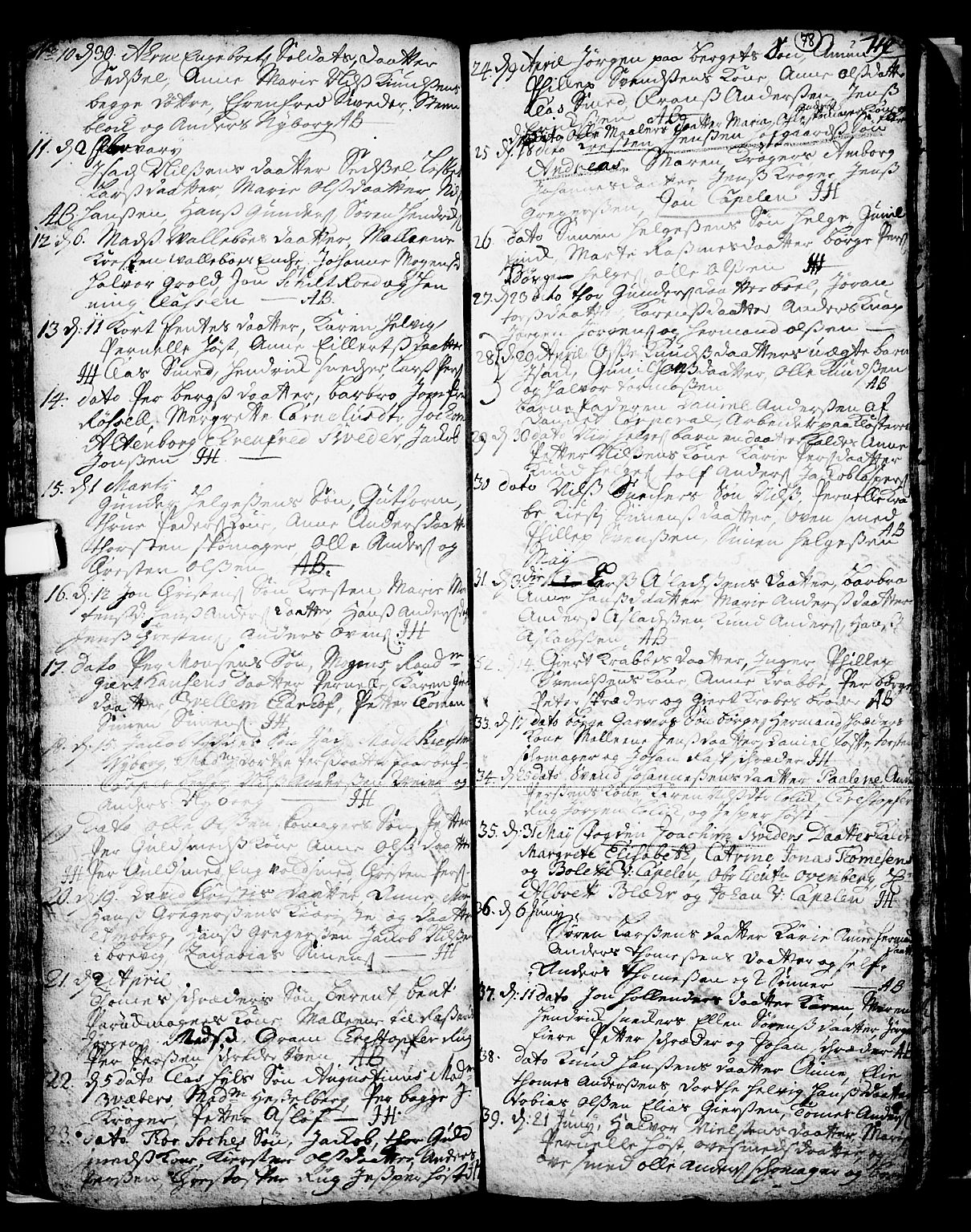 Skien kirkebøker, SAKO/A-302/F/Fa/L0002: Parish register (official) no. 2, 1716-1757, p. 78