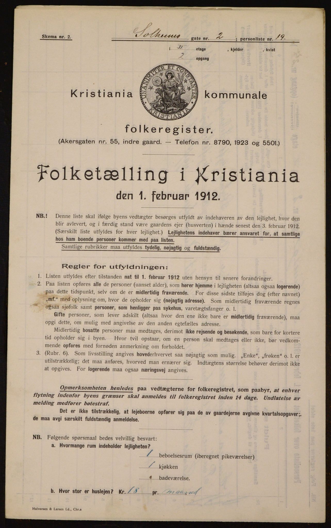 OBA, Municipal Census 1912 for Kristiania, 1912, p. 99846