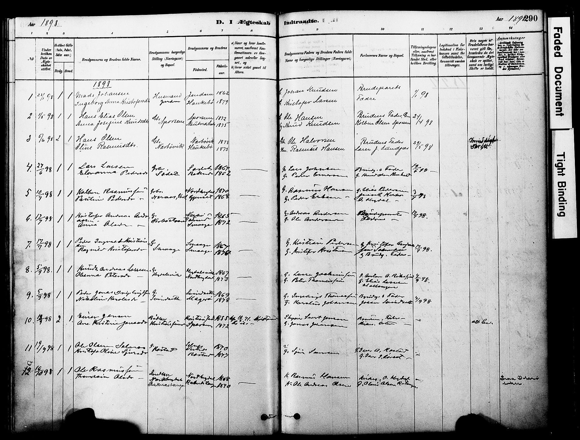 Ministerialprotokoller, klokkerbøker og fødselsregistre - Møre og Romsdal, SAT/A-1454/560/L0721: Parish register (official) no. 560A05, 1878-1917, p. 290
