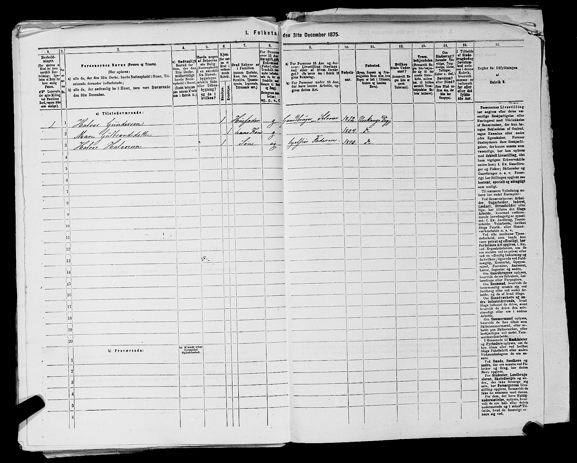 RA, 1875 census for 0224P Aurskog, 1875, p. 603