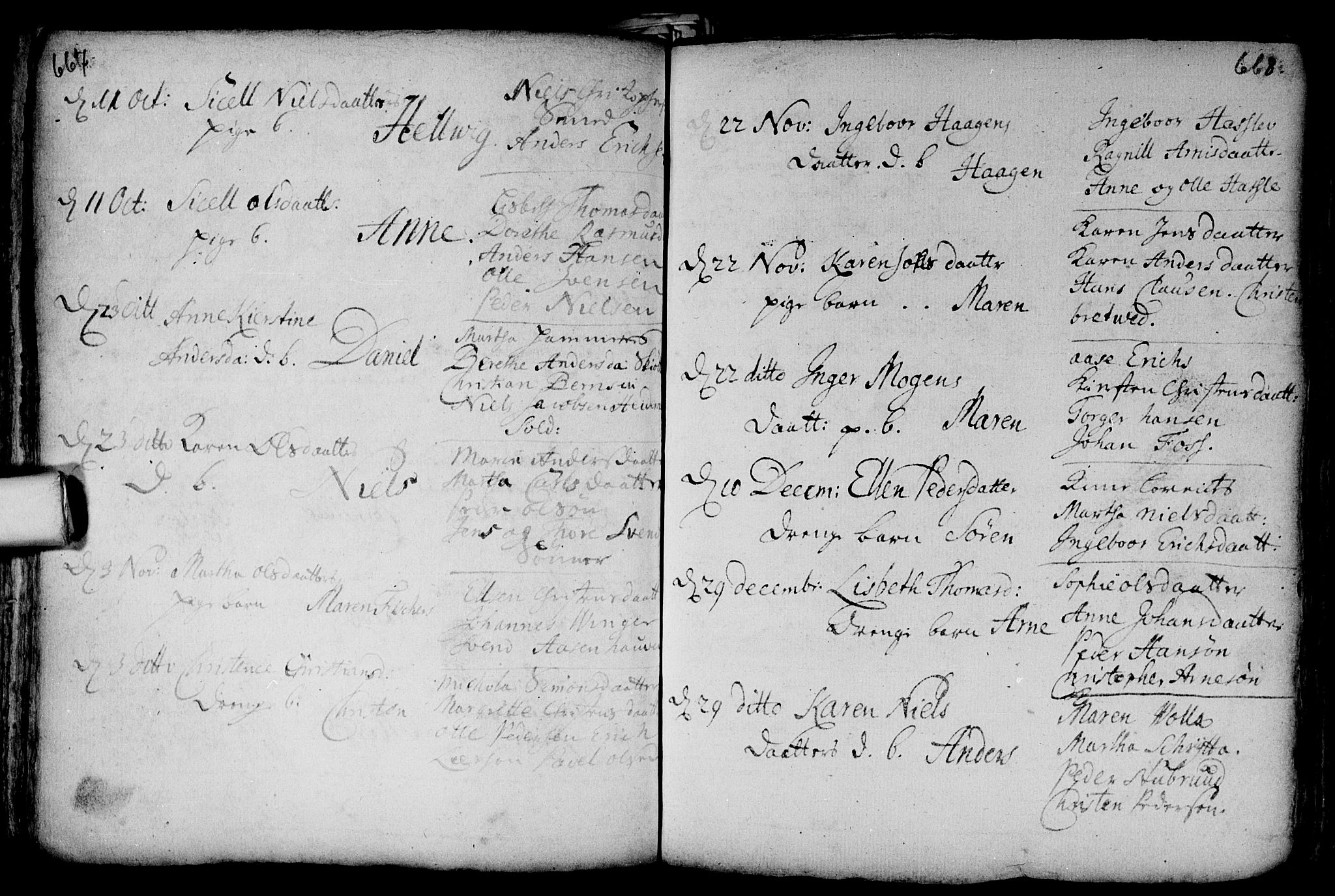 Aker prestekontor kirkebøker, AV/SAO-A-10861/F/L0002: Parish register (official) no. 2, 1714-1720, p. 667-668