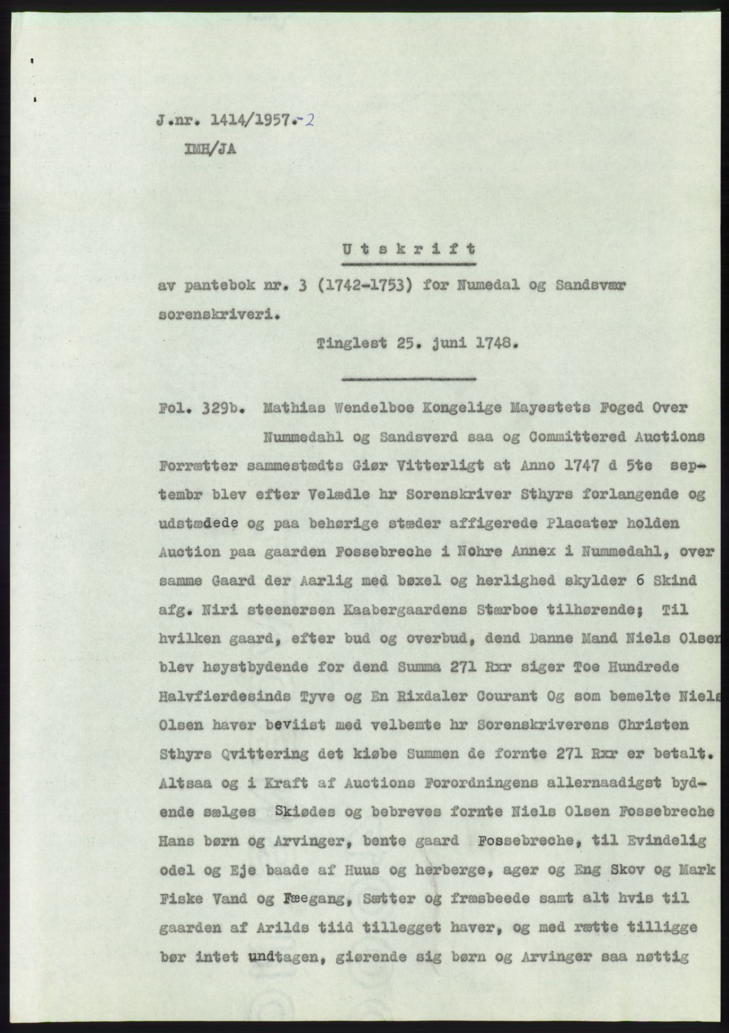 Statsarkivet i Kongsberg, SAKO/A-0001, 1957-1958, p. 153