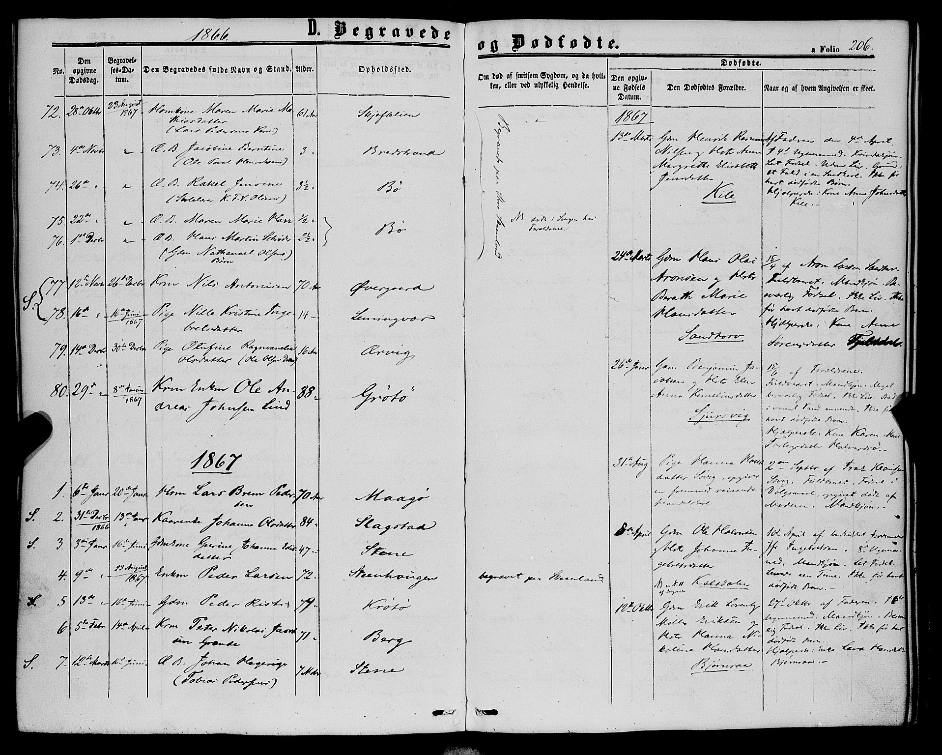 Trondenes sokneprestkontor, SATØ/S-1319/H/Ha/L0012kirke: Parish register (official) no. 12, 1863-1870, p. 206