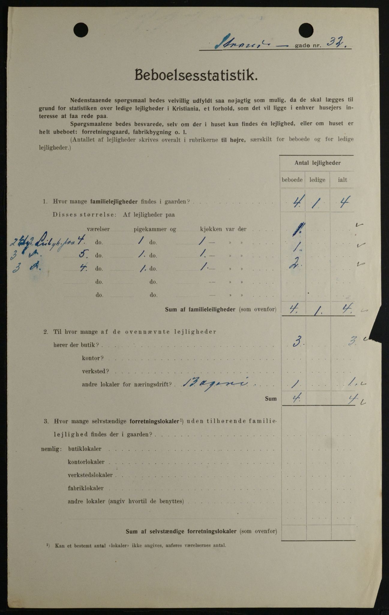 OBA, Municipal Census 1908 for Kristiania, 1908, p. 93459