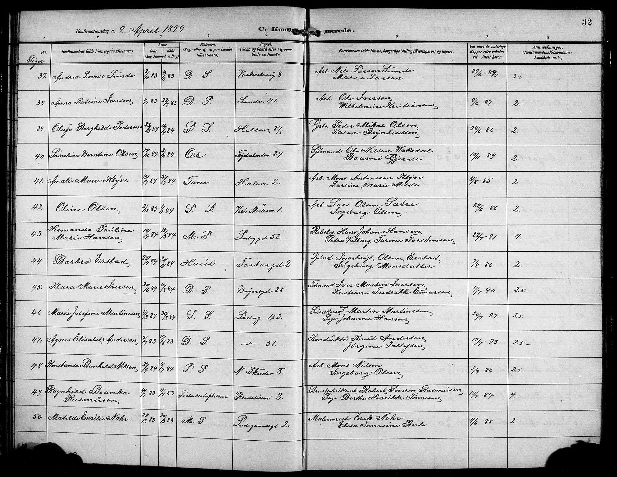Sandviken Sokneprestembete, SAB/A-77601/H/Hb/L0009: Parish register (copy) no. C 1, 1898-1907, p. 32