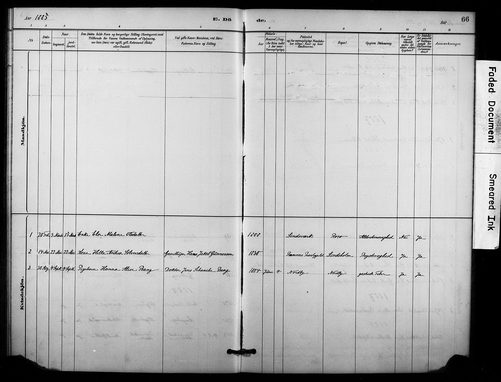 Lardal kirkebøker, SAKO/A-350/F/Fc/L0001: Parish register (official) no. III 1, 1881-1906, p. 66