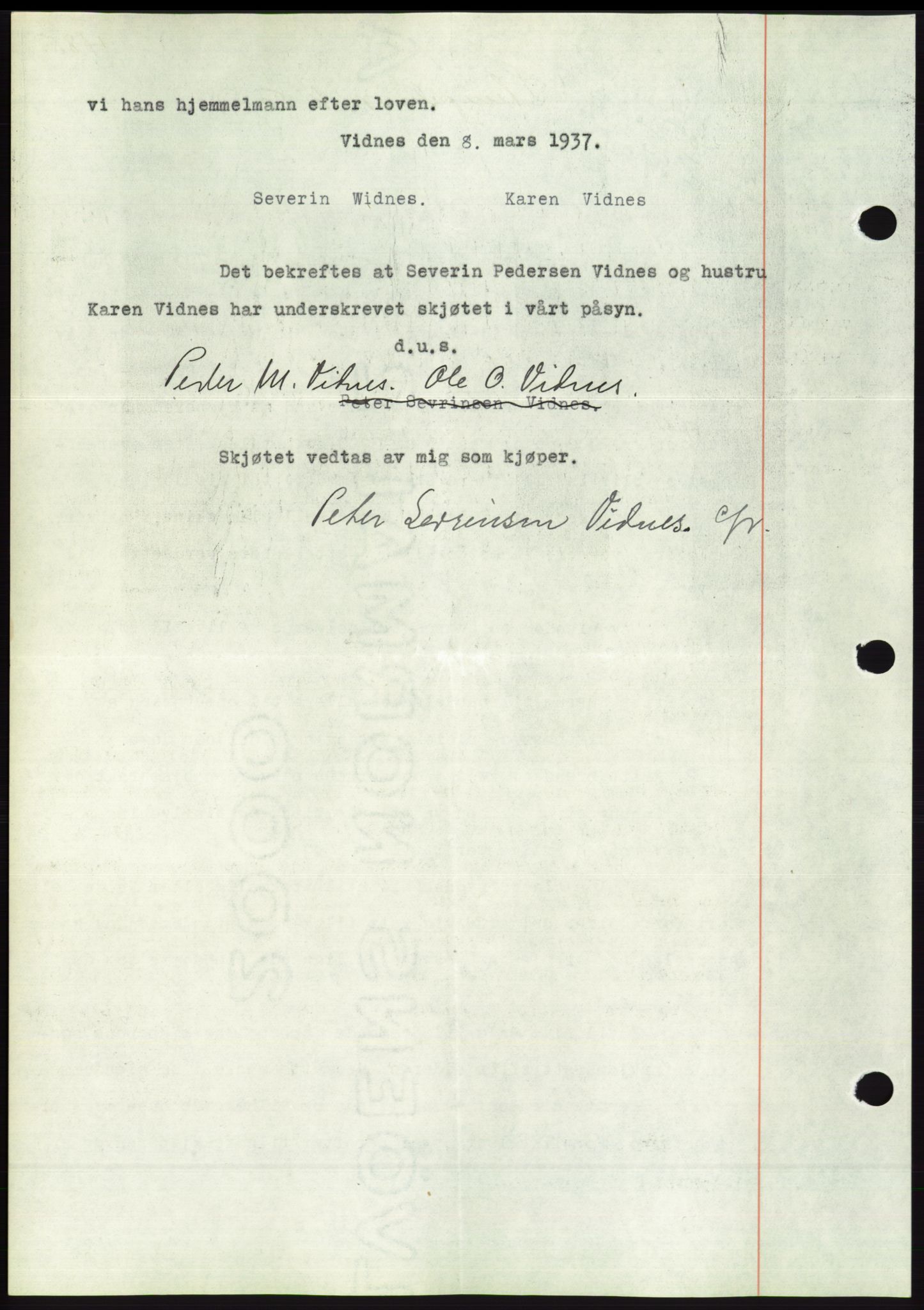 Søre Sunnmøre sorenskriveri, SAT/A-4122/1/2/2C/L0062: Mortgage book no. 56, 1936-1937, Diary no: : 404/1937