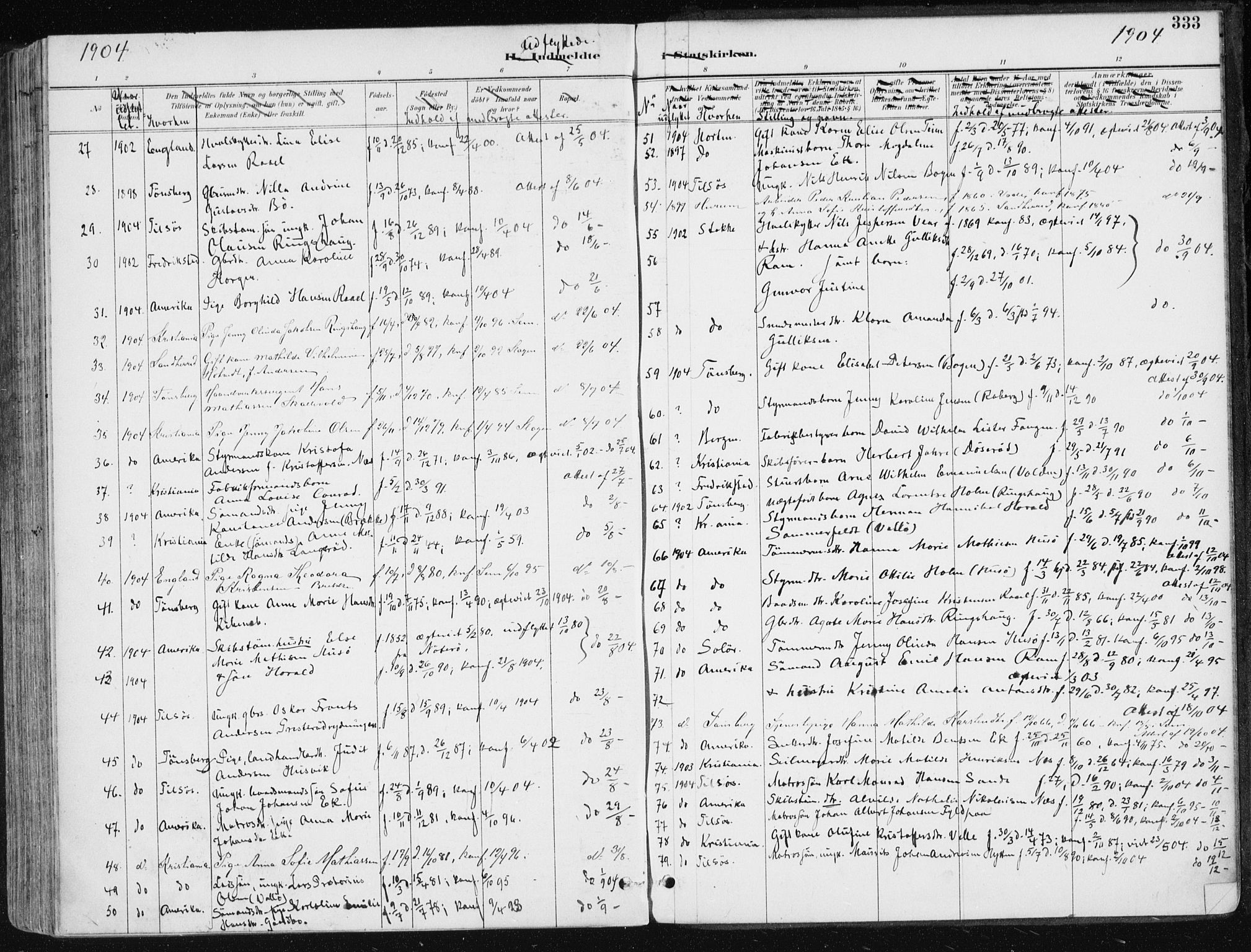 Sem kirkebøker, AV/SAKO-A-5/F/Fb/L0005: Parish register (official) no. II 5, 1892-1904, p. 333