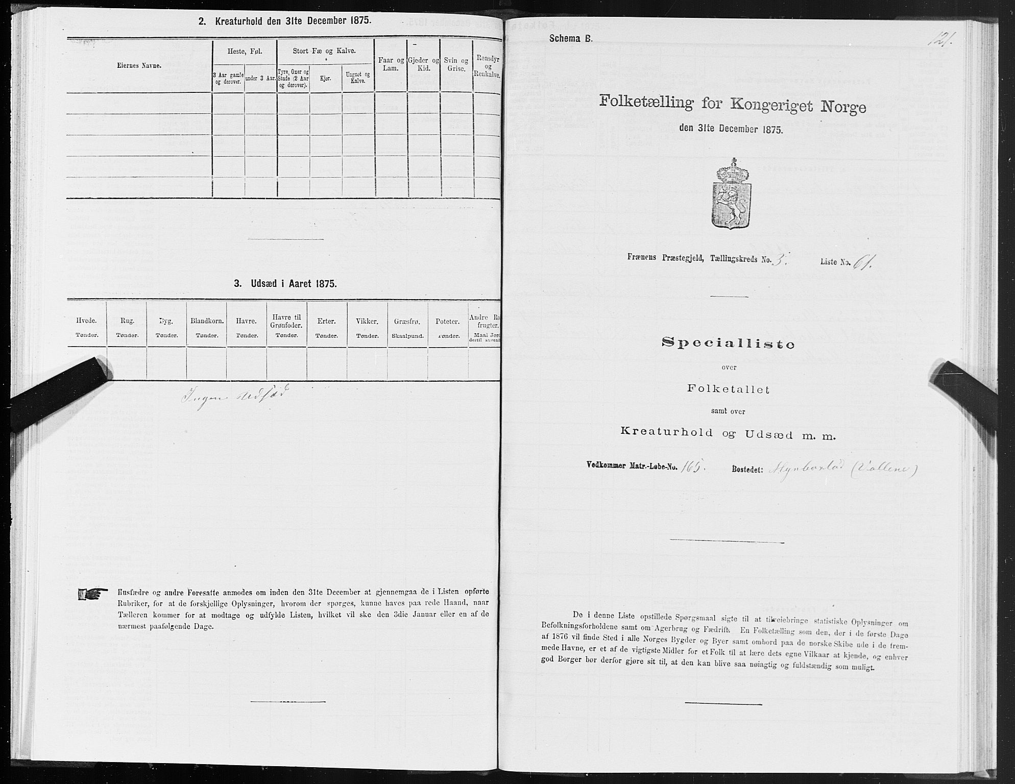 SAT, 1875 census for 1548P Fræna, 1875, p. 2121