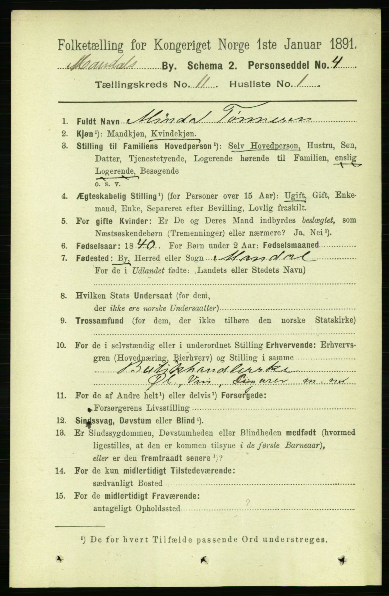 RA, 1891 census for 1002 Mandal, 1891, p. 2780