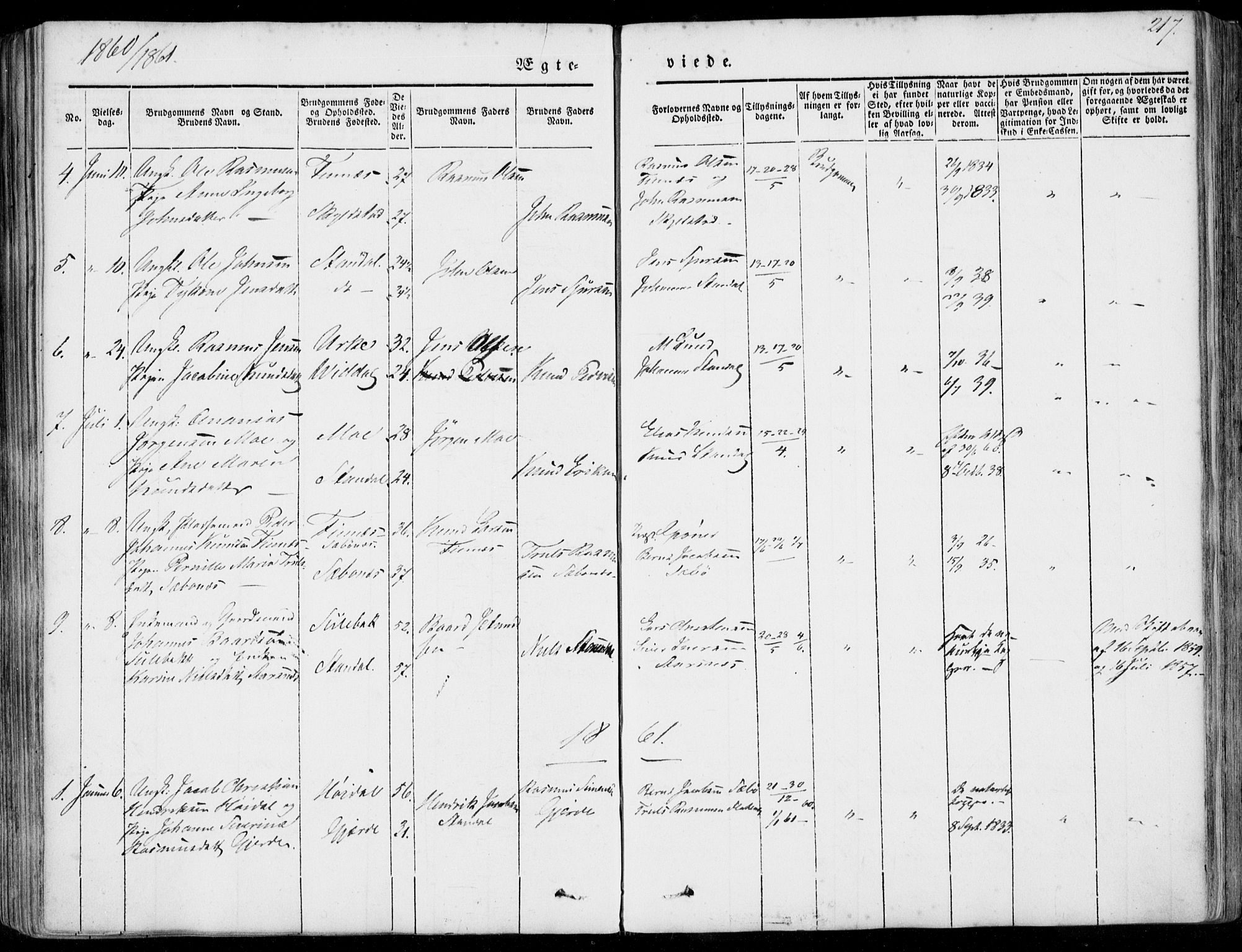 Ministerialprotokoller, klokkerbøker og fødselsregistre - Møre og Romsdal, AV/SAT-A-1454/515/L0209: Parish register (official) no. 515A05, 1847-1868, p. 217