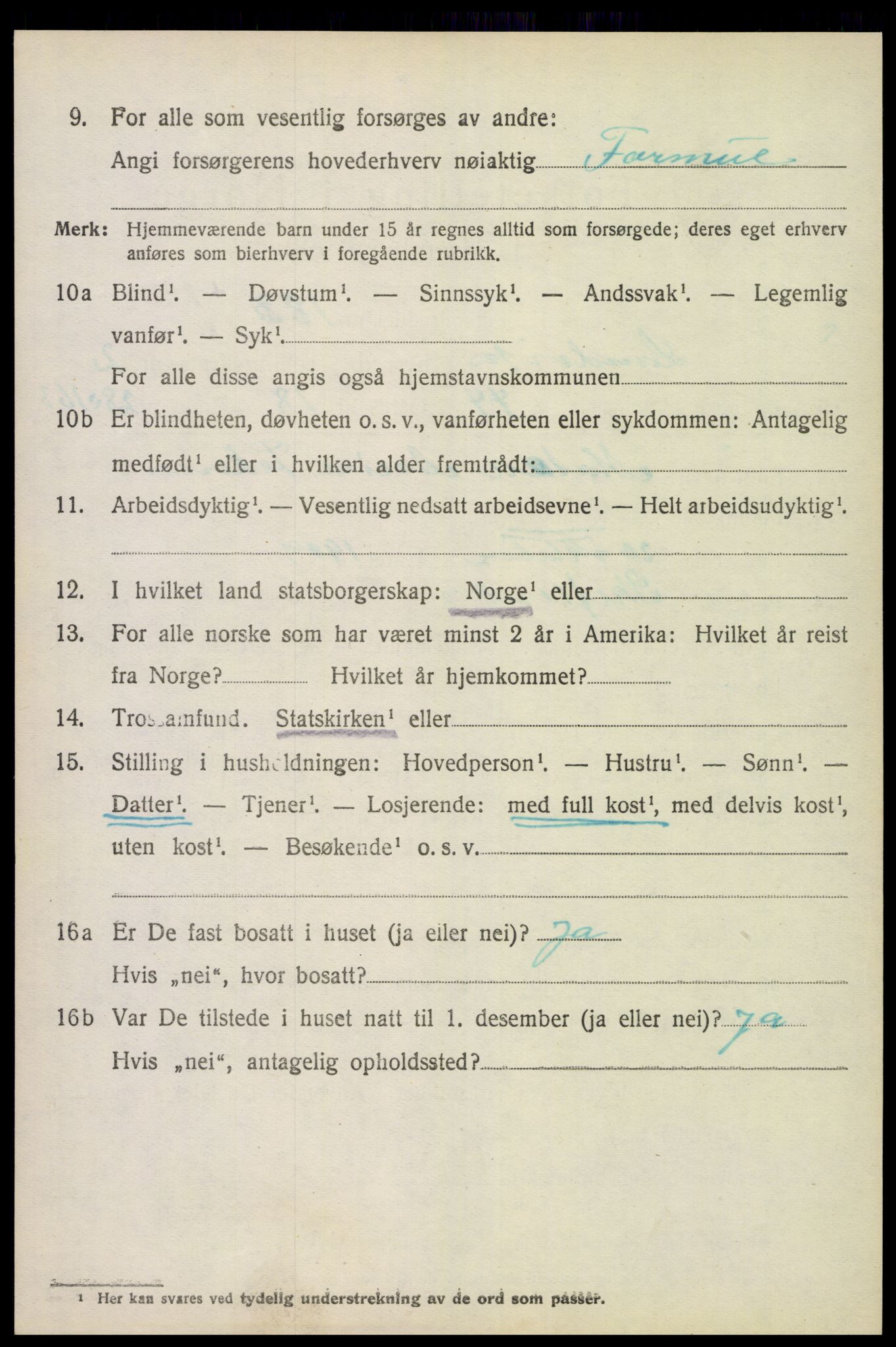 SAK, 1920 census for Landvik, 1920, p. 2133