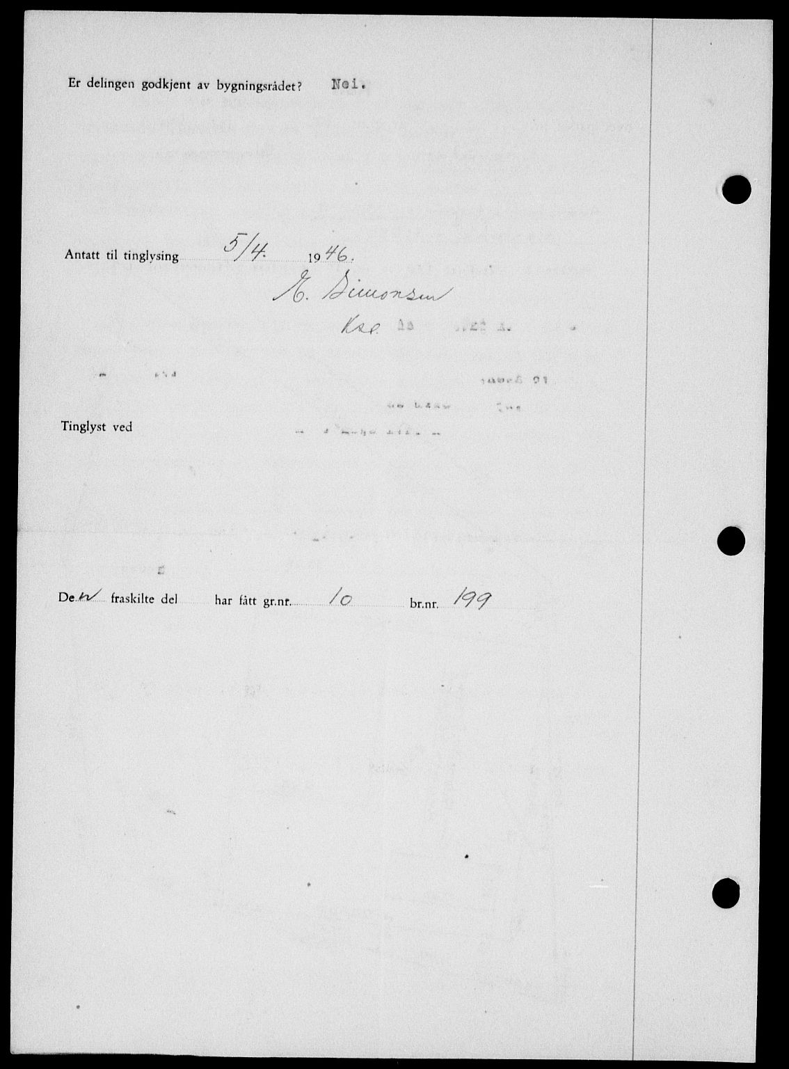 Onsøy sorenskriveri, SAO/A-10474/G/Ga/Gab/L0015: Mortgage book no. II A-15, 1945-1946, Diary no: : 674/1946