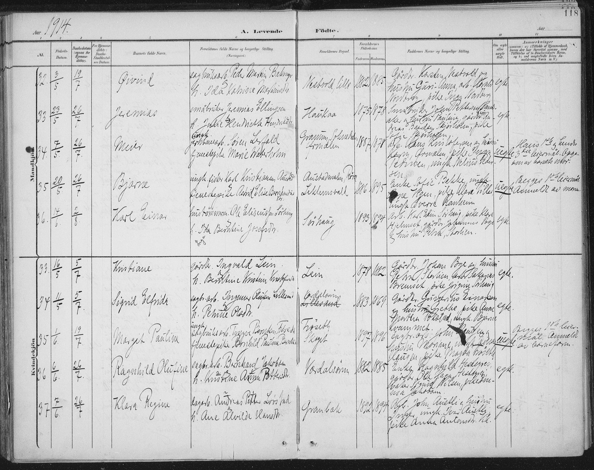 Ministerialprotokoller, klokkerbøker og fødselsregistre - Nord-Trøndelag, AV/SAT-A-1458/723/L0246: Parish register (official) no. 723A15, 1900-1917, p. 118