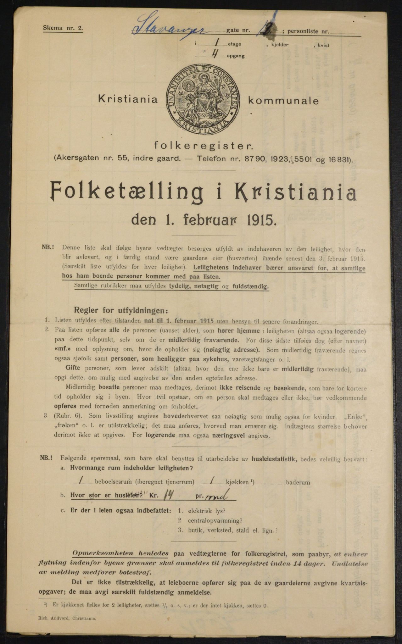 OBA, Municipal Census 1915 for Kristiania, 1915, p. 100789