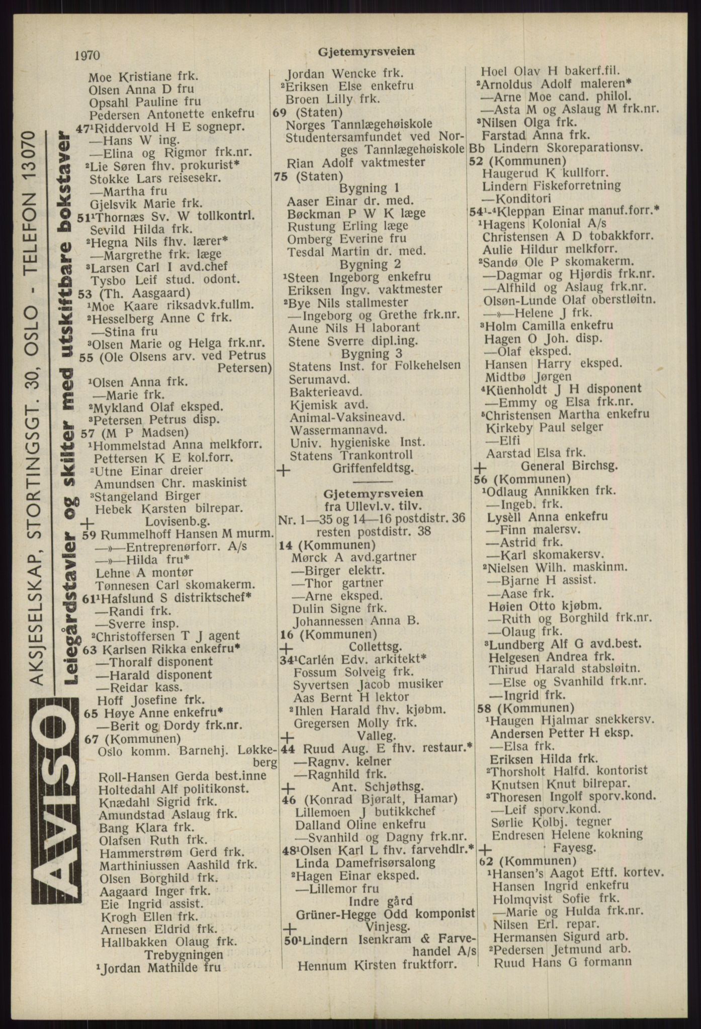 Kristiania/Oslo adressebok, PUBL/-, 1939, p. 1970