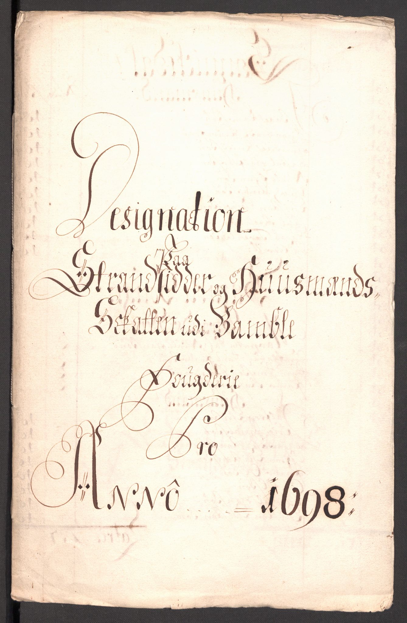 Rentekammeret inntil 1814, Reviderte regnskaper, Fogderegnskap, RA/EA-4092/R36/L2099: Fogderegnskap Øvre og Nedre Telemark og Bamble, 1698, p. 174