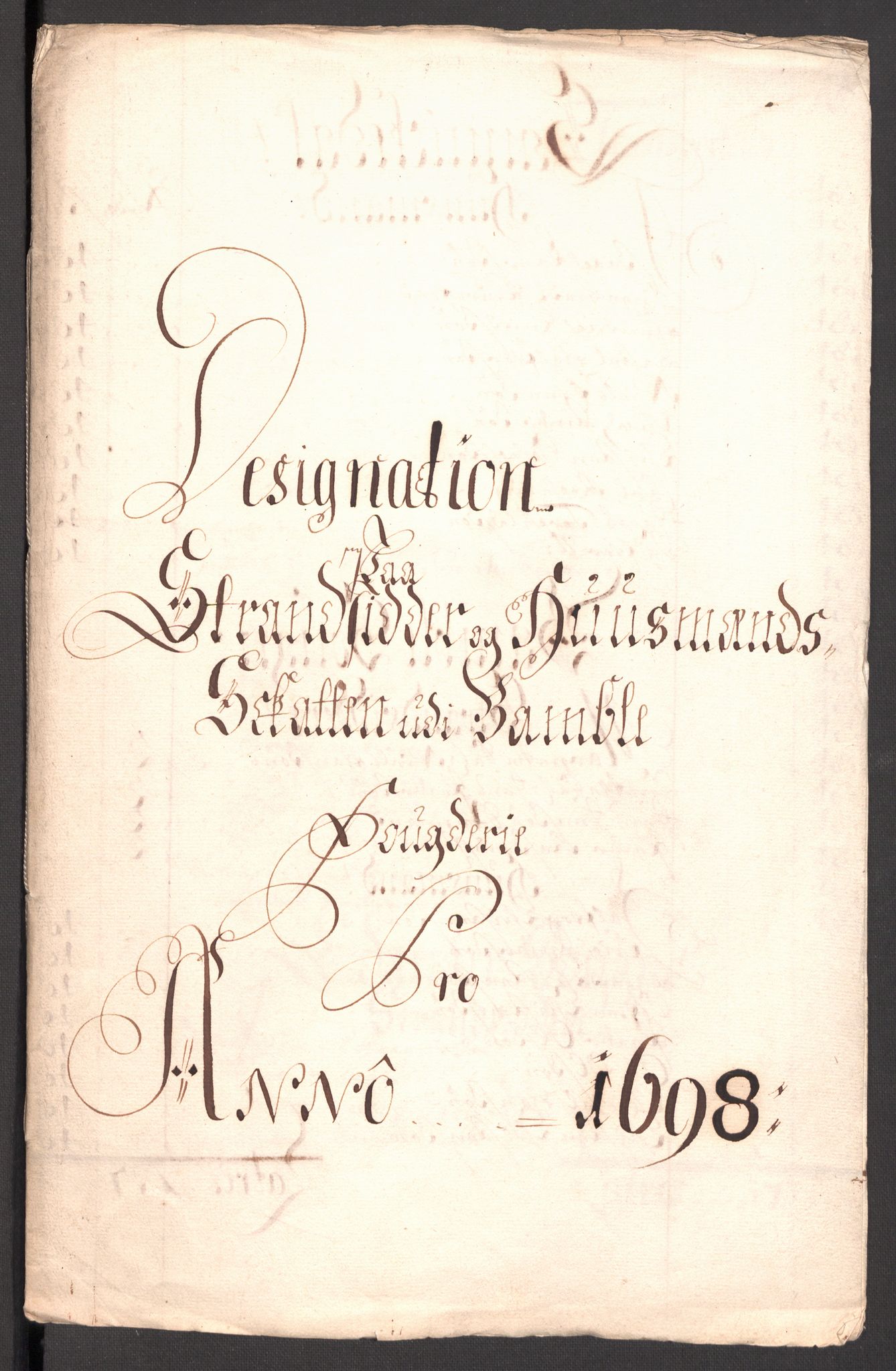Rentekammeret inntil 1814, Reviderte regnskaper, Fogderegnskap, AV/RA-EA-4092/R36/L2099: Fogderegnskap Øvre og Nedre Telemark og Bamble, 1698, p. 174