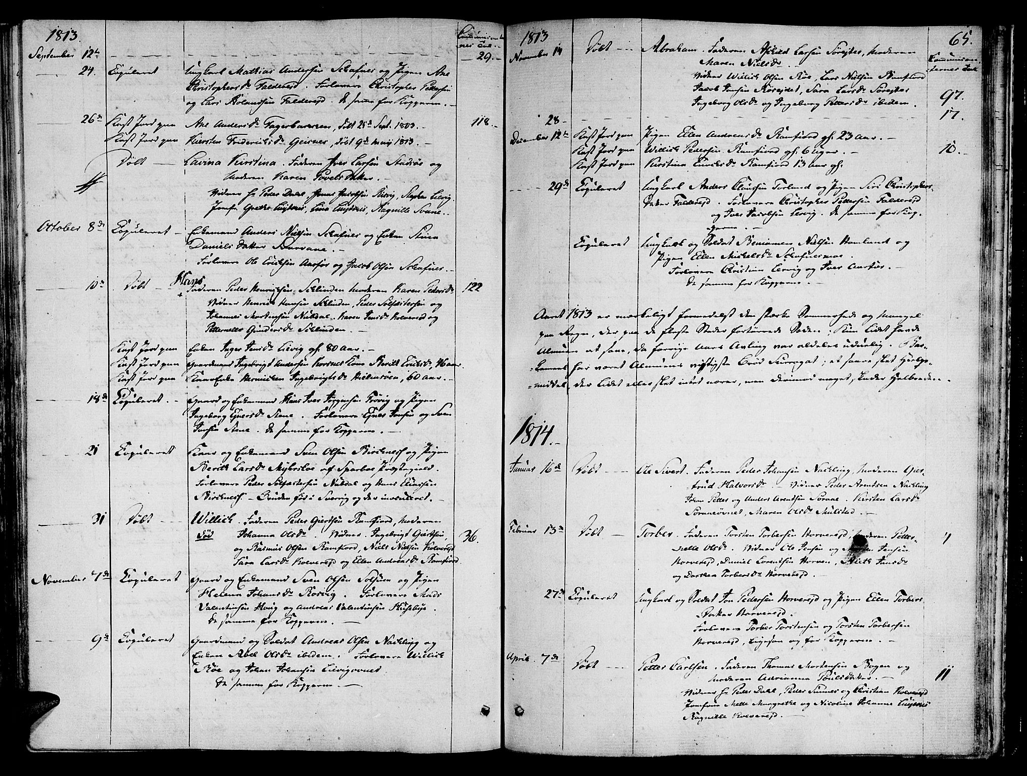 Ministerialprotokoller, klokkerbøker og fødselsregistre - Nord-Trøndelag, SAT/A-1458/780/L0633: Parish register (official) no. 780A02 /1, 1787-1814, p. 65