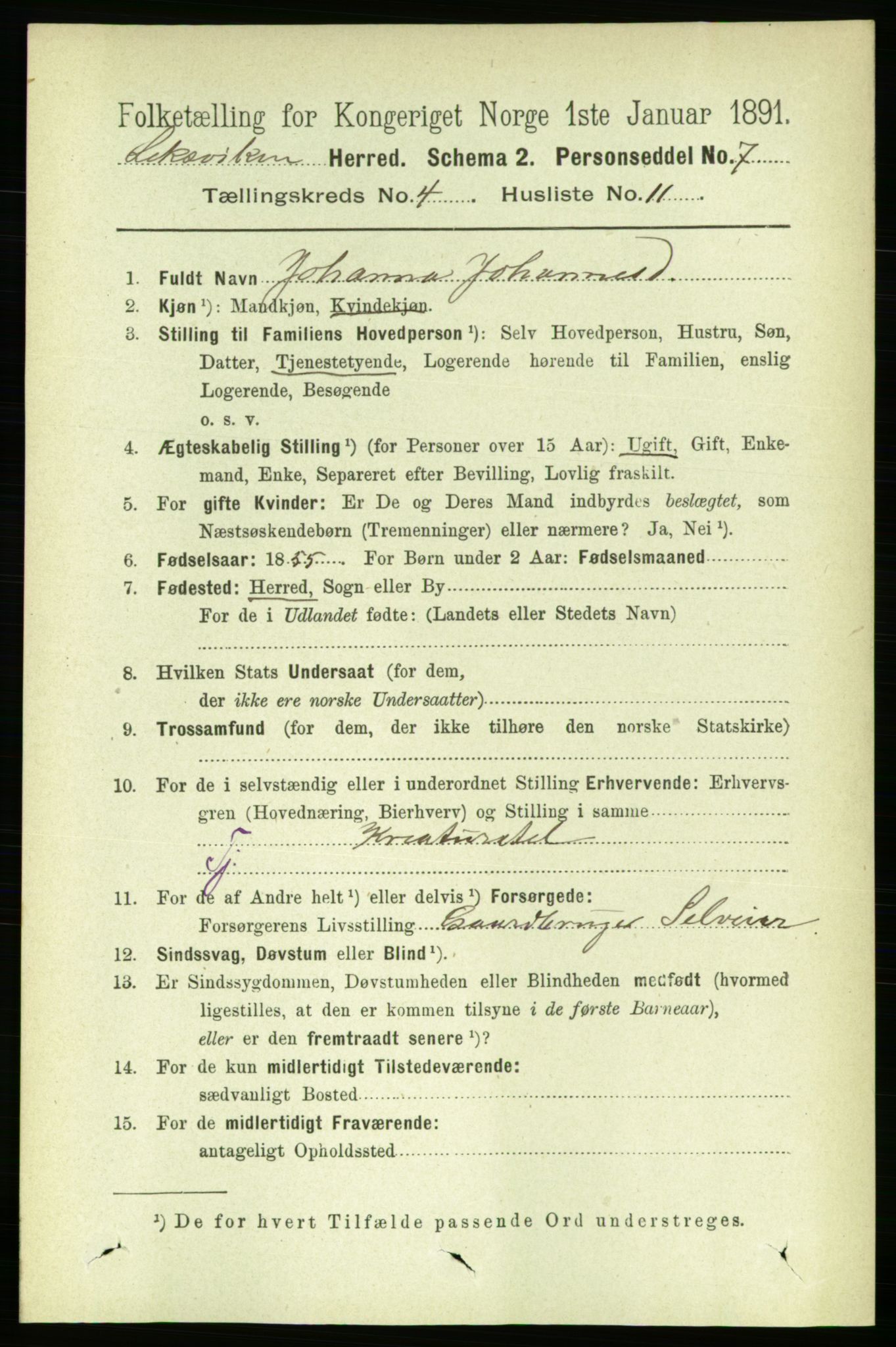 RA, 1891 census for 1718 Leksvik, 1891, p. 1984
