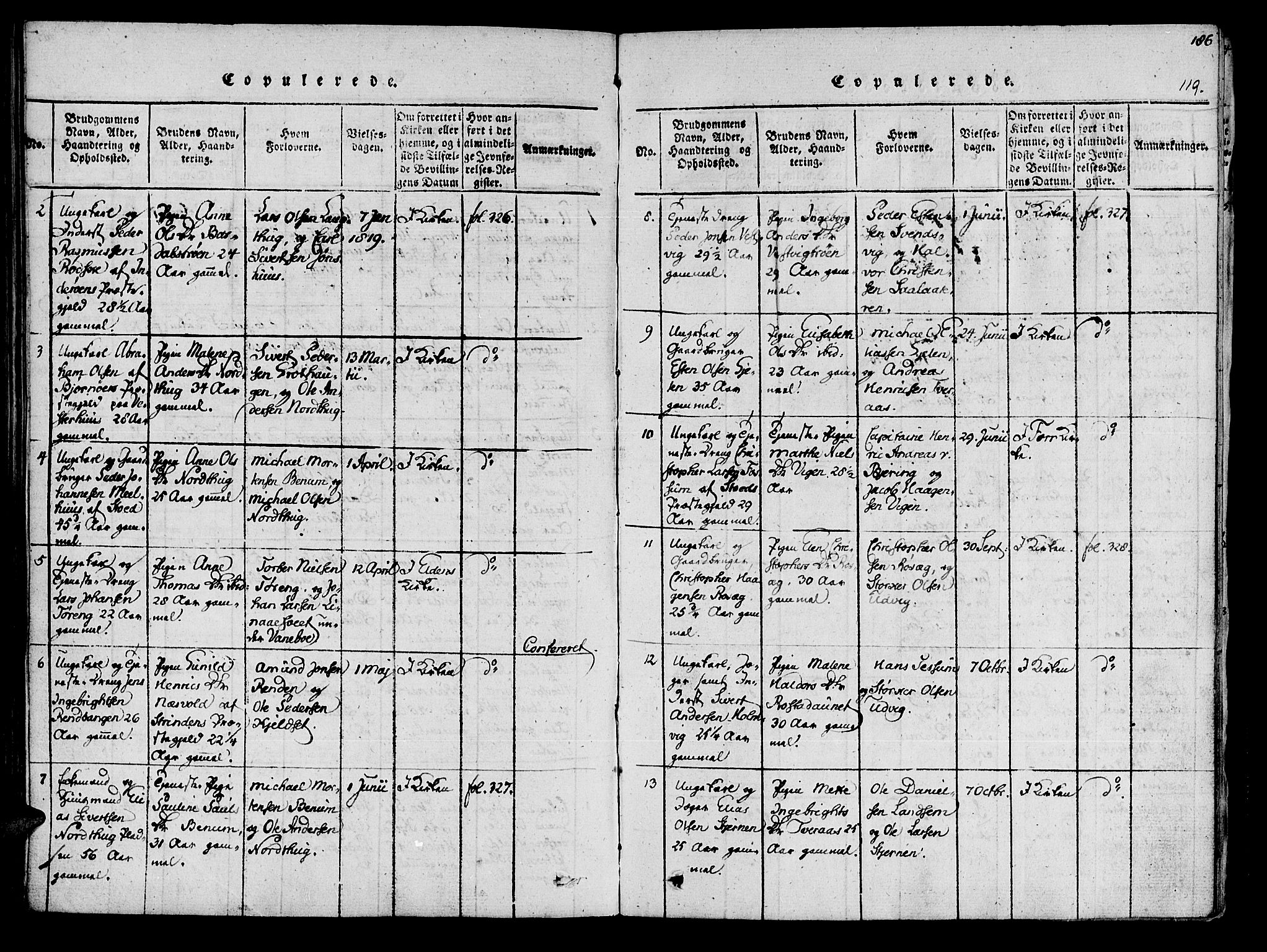 Ministerialprotokoller, klokkerbøker og fødselsregistre - Nord-Trøndelag, SAT/A-1458/741/L0387: Parish register (official) no. 741A03 /1, 1817-1822, p. 119