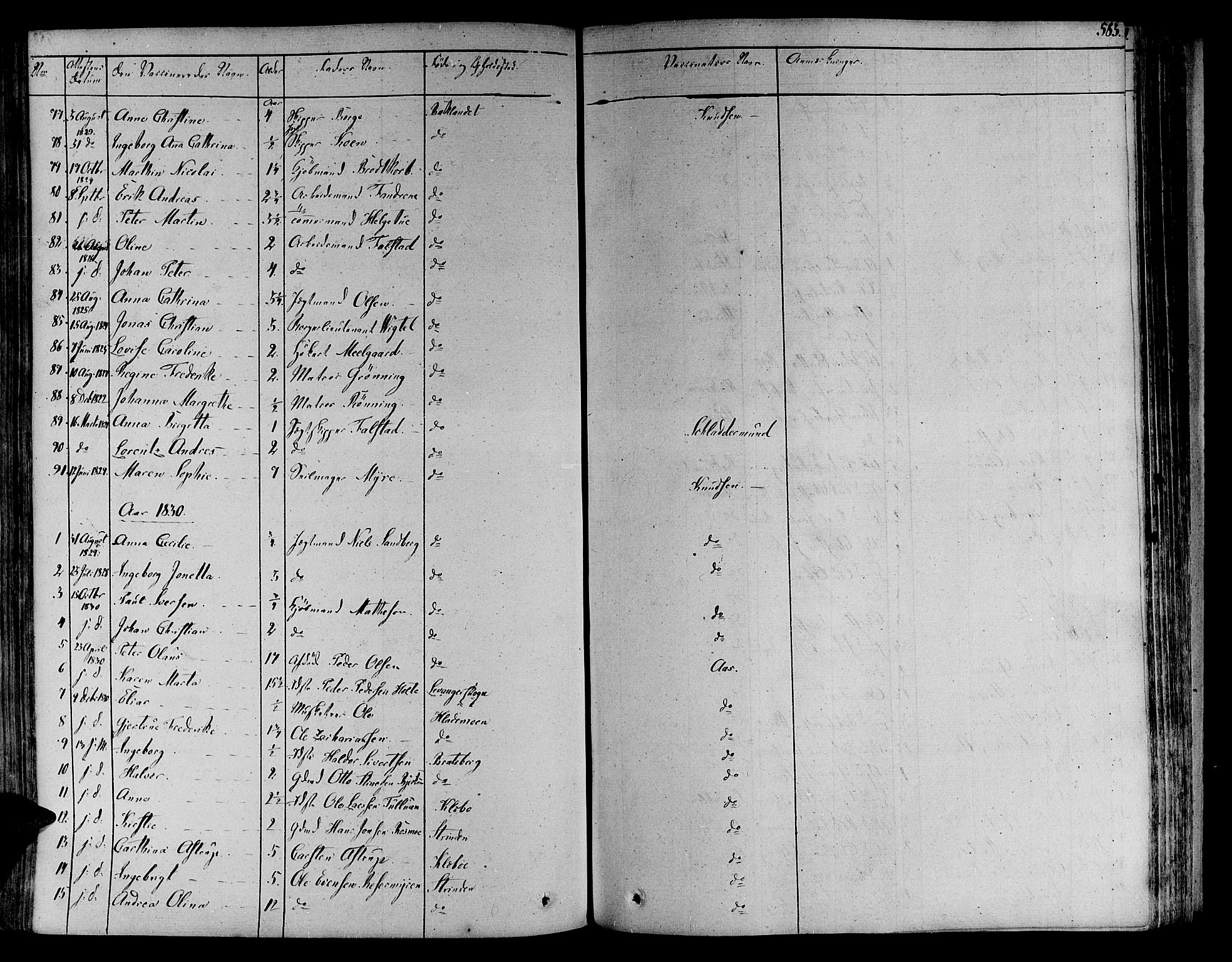 Ministerialprotokoller, klokkerbøker og fødselsregistre - Sør-Trøndelag, AV/SAT-A-1456/606/L0286: Parish register (official) no. 606A04 /1, 1823-1840, p. 583