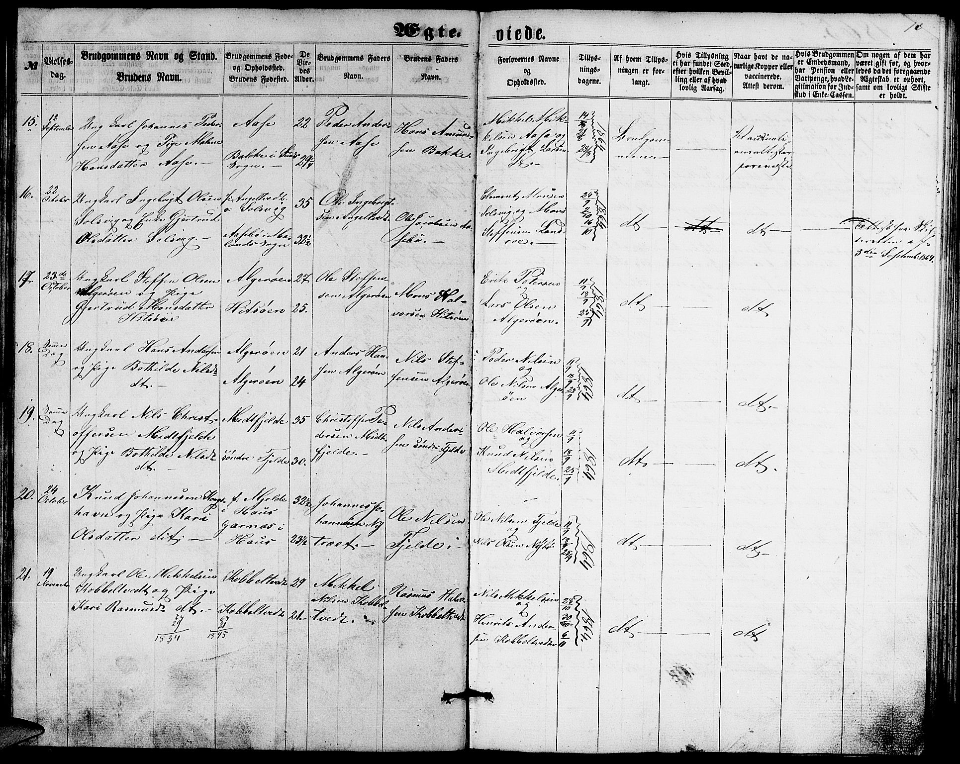 Fjell sokneprestembete, SAB/A-75301/H/Hab: Parish register (copy) no. A 1, 1861-1870, p. 70