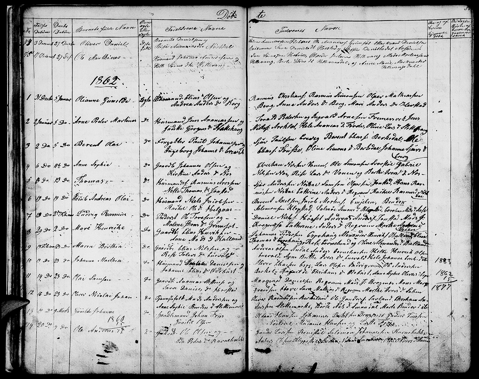 Førde sokneprestembete, SAB/A-79901/H/Hab/Habd/L0001: Parish register (copy) no. D 1, 1852-1877, p. 39