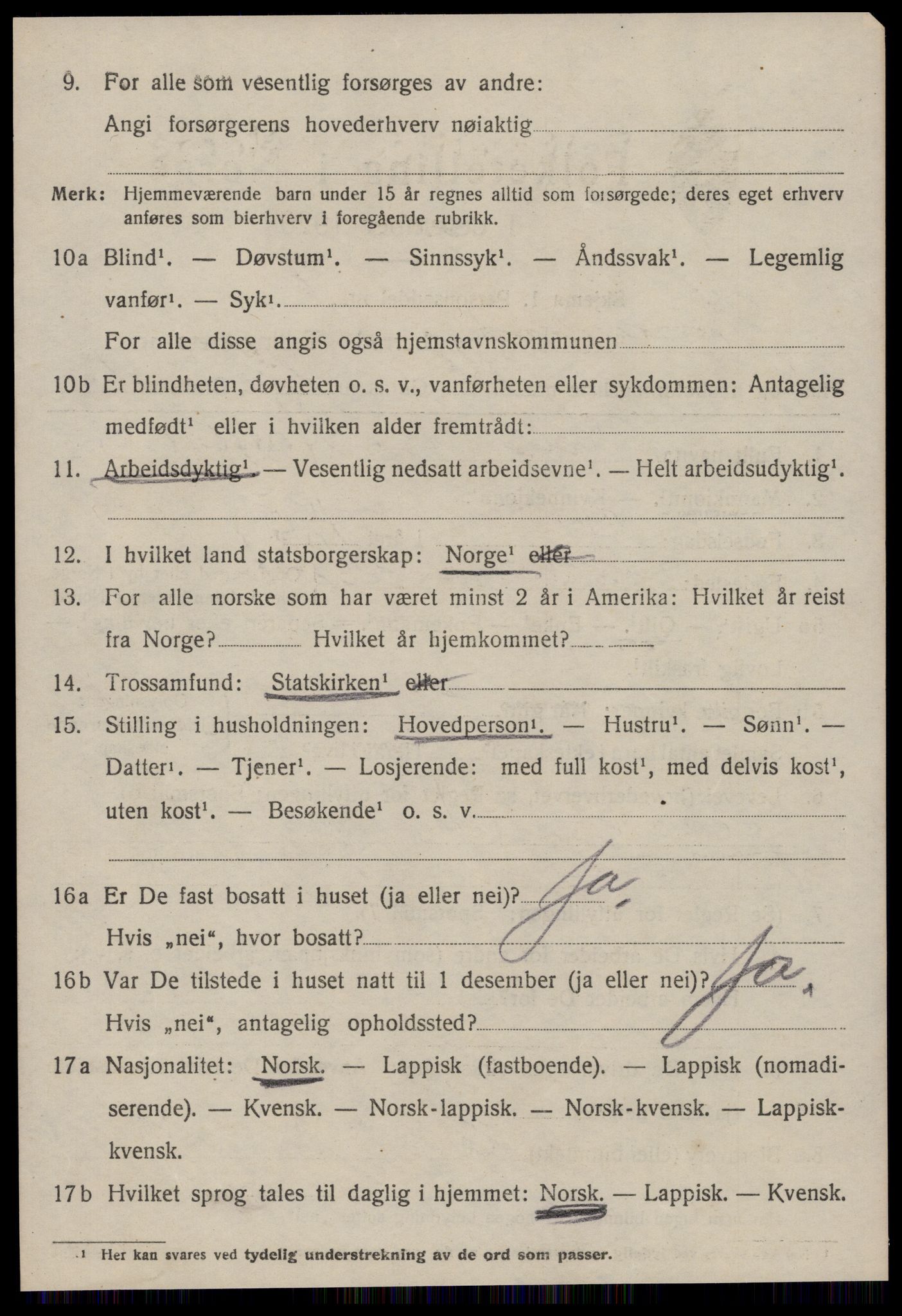 SAT, 1920 census for Jøssund, 1920, p. 2157