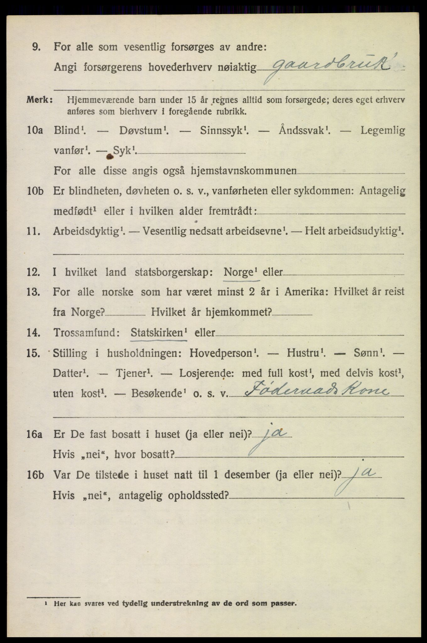 SAH, 1920 census for Øyer, 1920, p. 3290