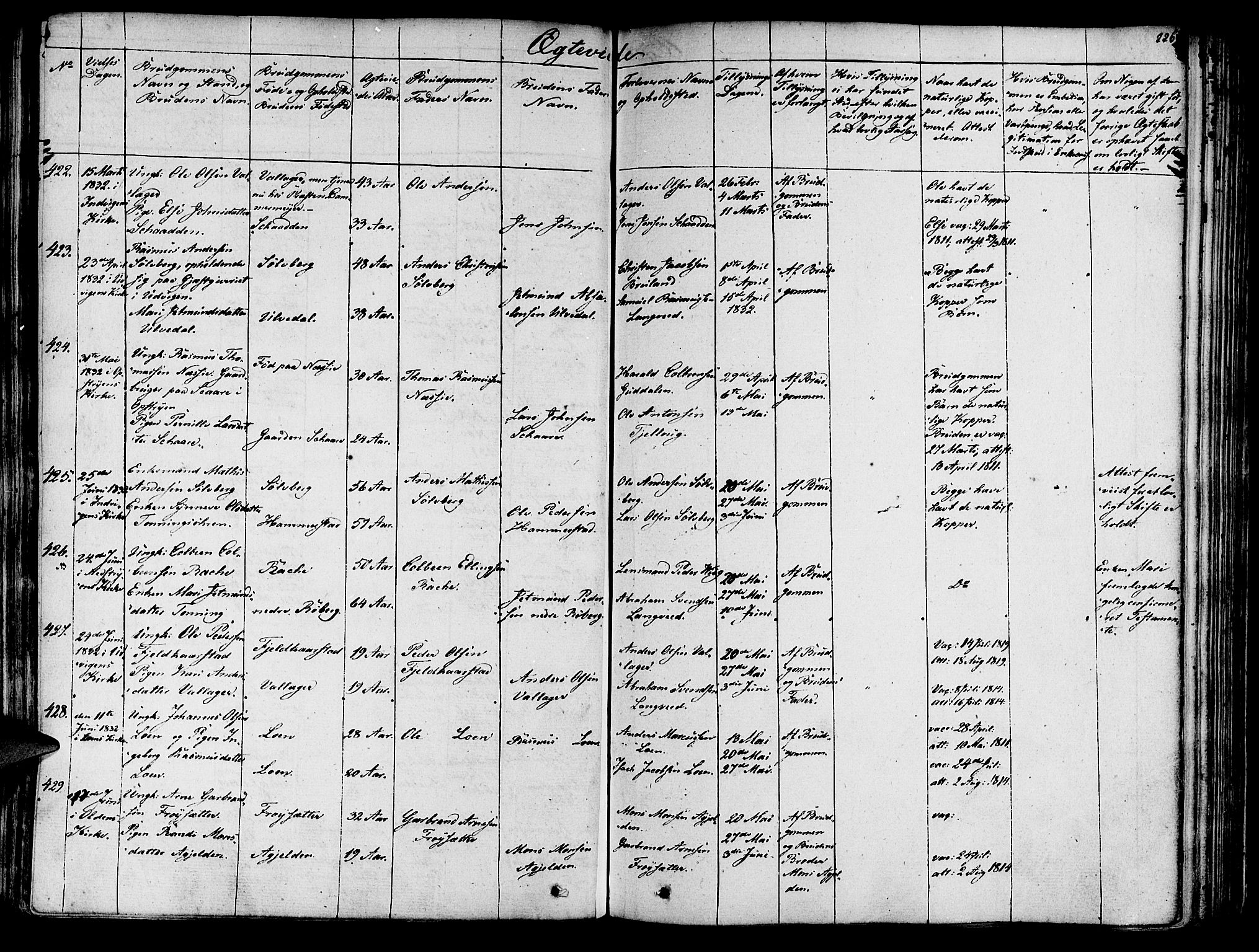 Innvik sokneprestembete, AV/SAB-A-80501: Parish register (official) no. A 3, 1820-1832, p. 226