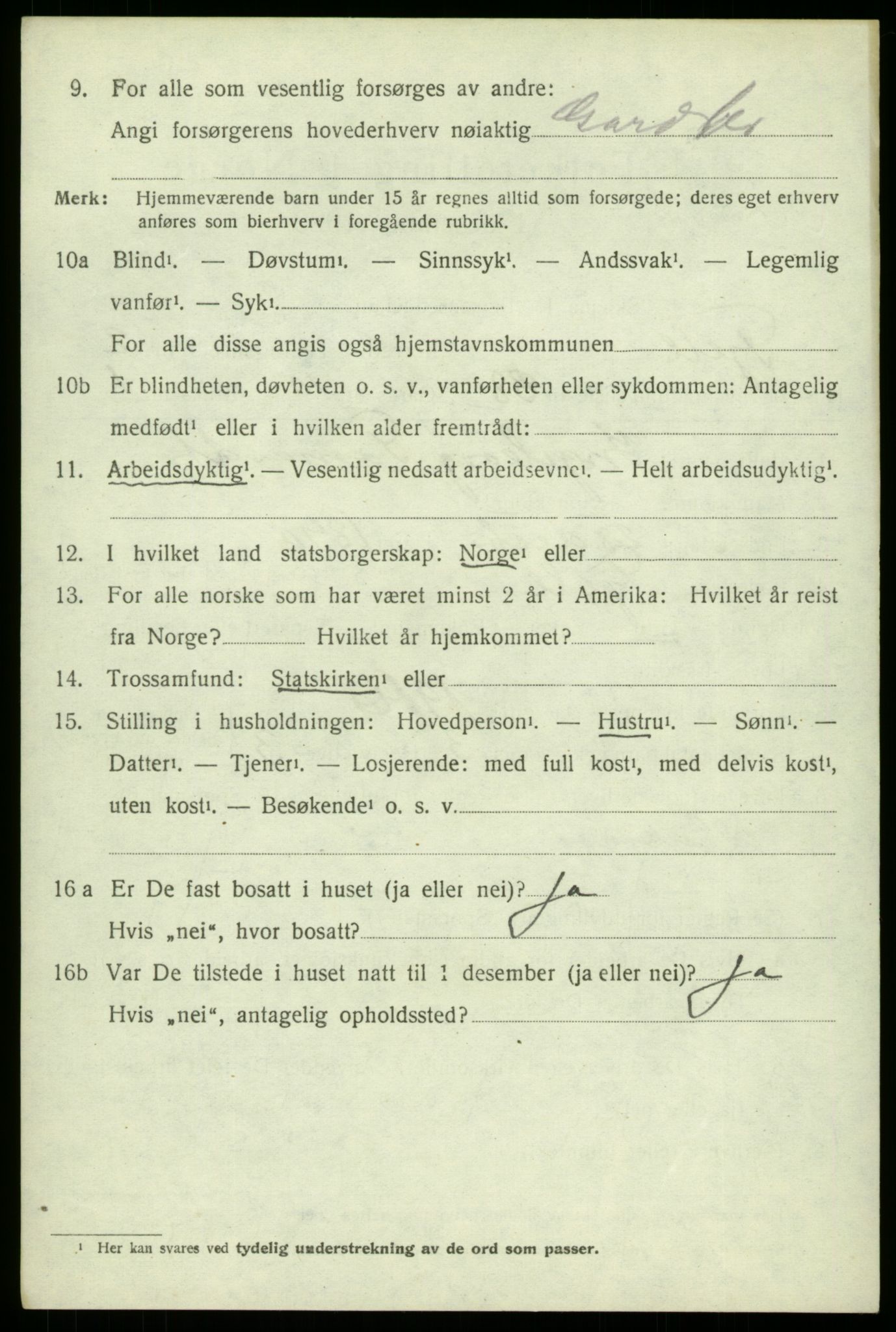 SAB, 1920 census for Fjell, 1920, p. 2691