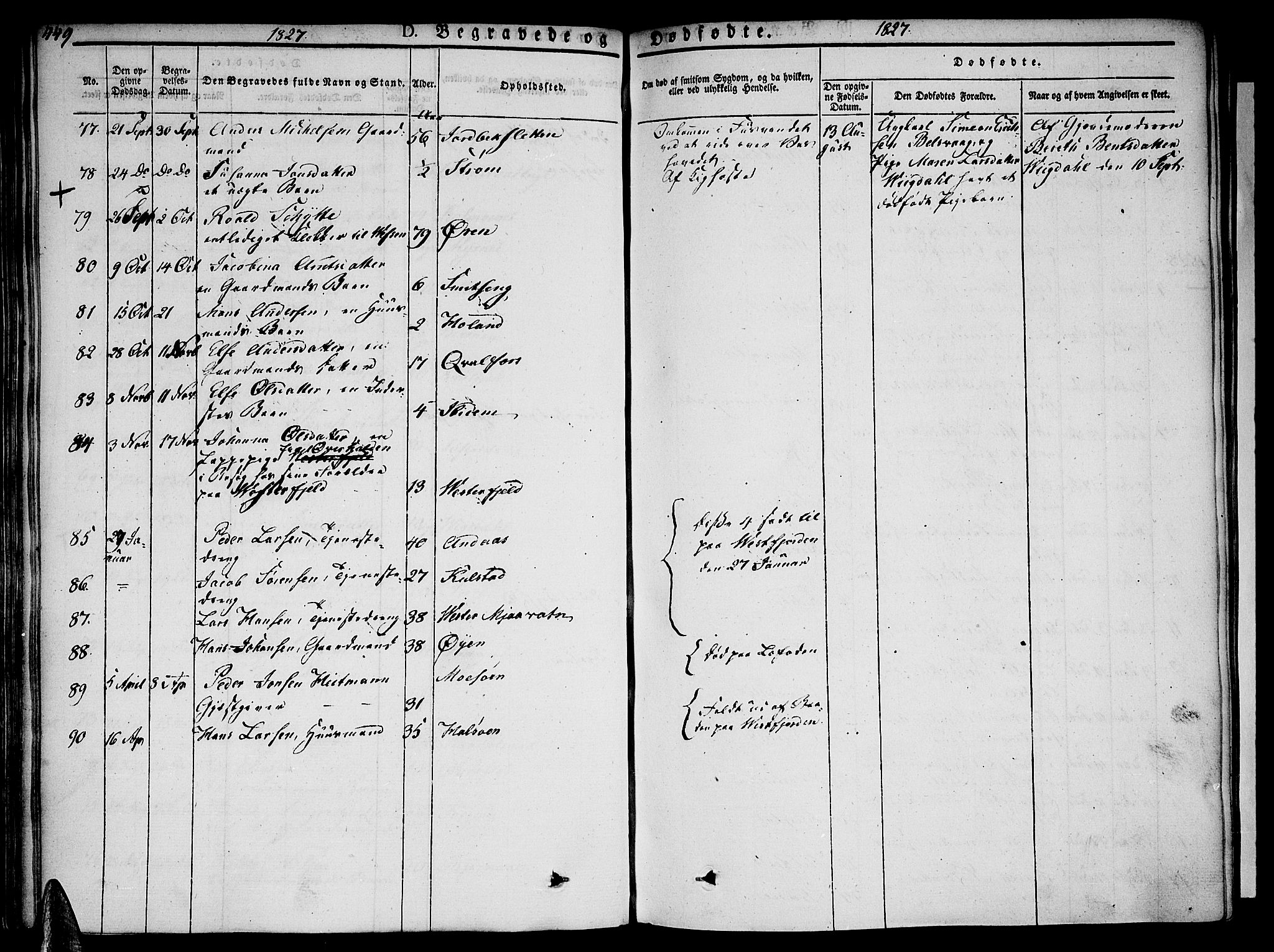 Ministerialprotokoller, klokkerbøker og fødselsregistre - Nordland, AV/SAT-A-1459/820/L0290: Parish register (official) no. 820A11, 1826-1845, p. 449