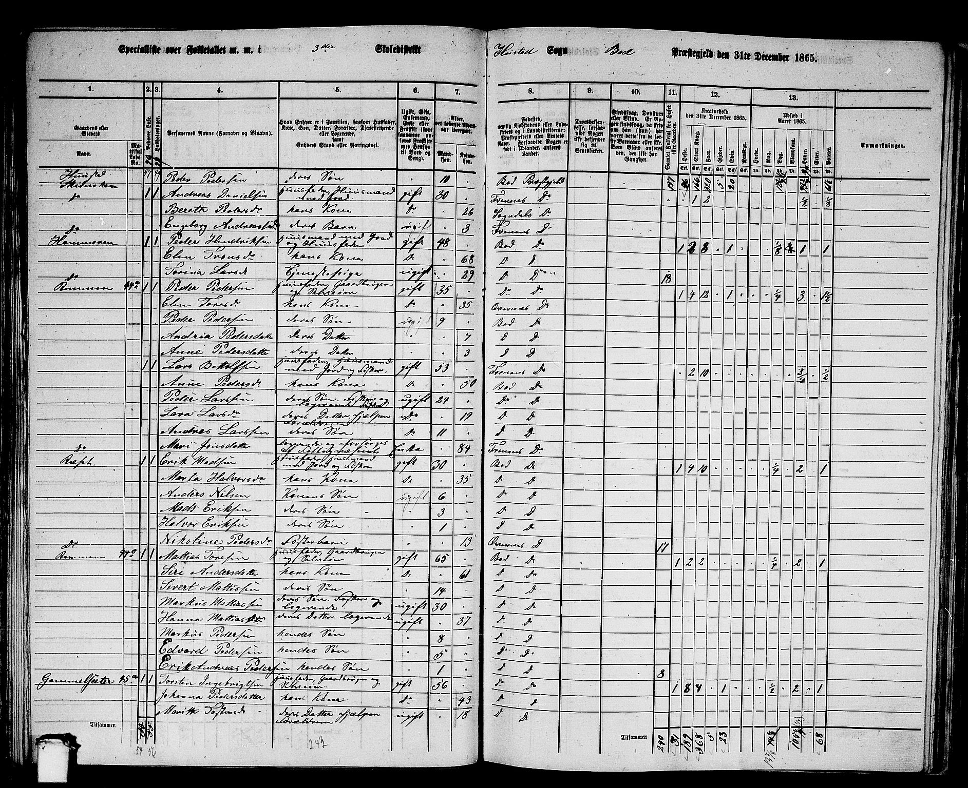 RA, 1865 census for Bud, 1865, p. 40