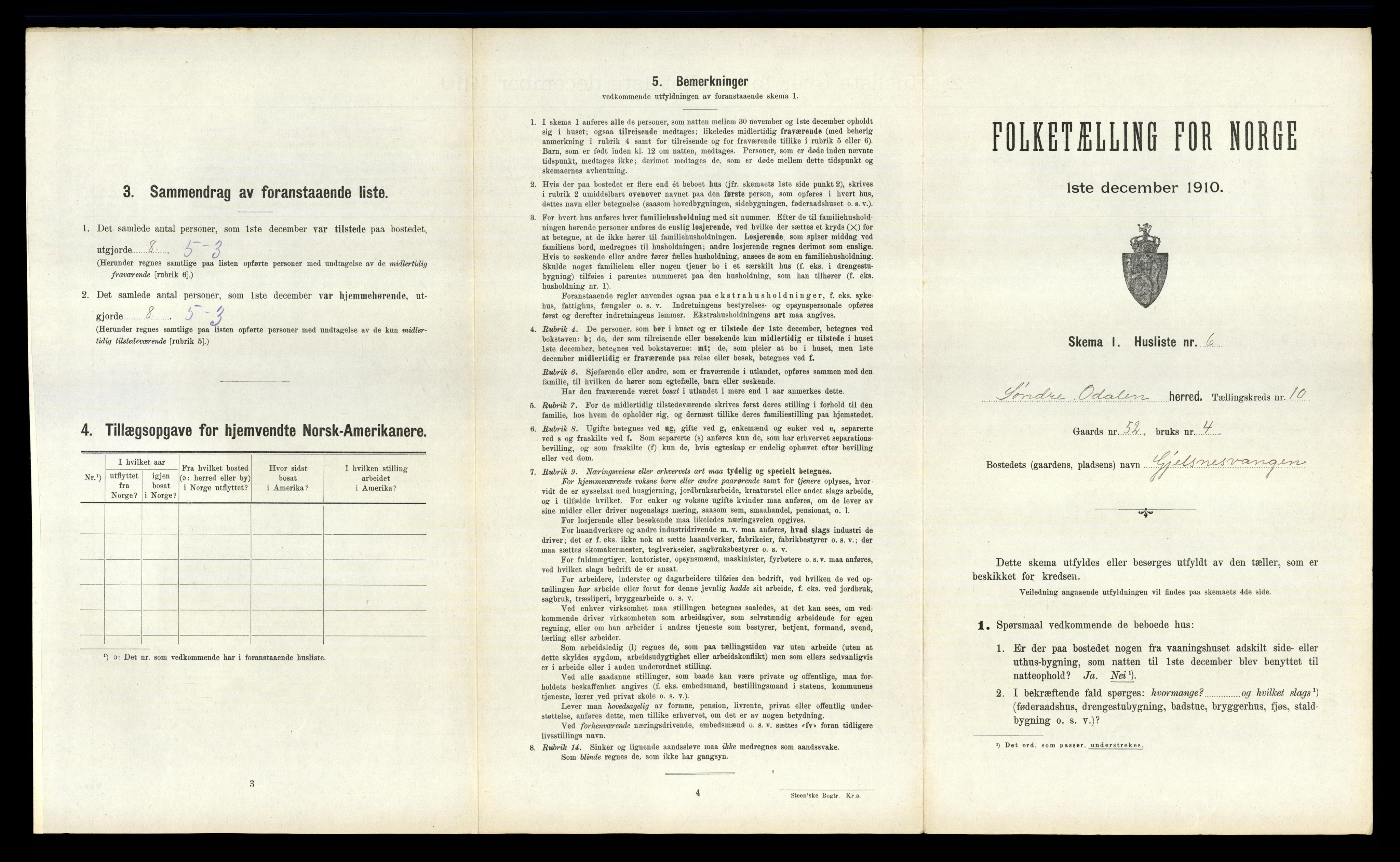 RA, 1910 census for Sør-Odal, 1910, p. 1652