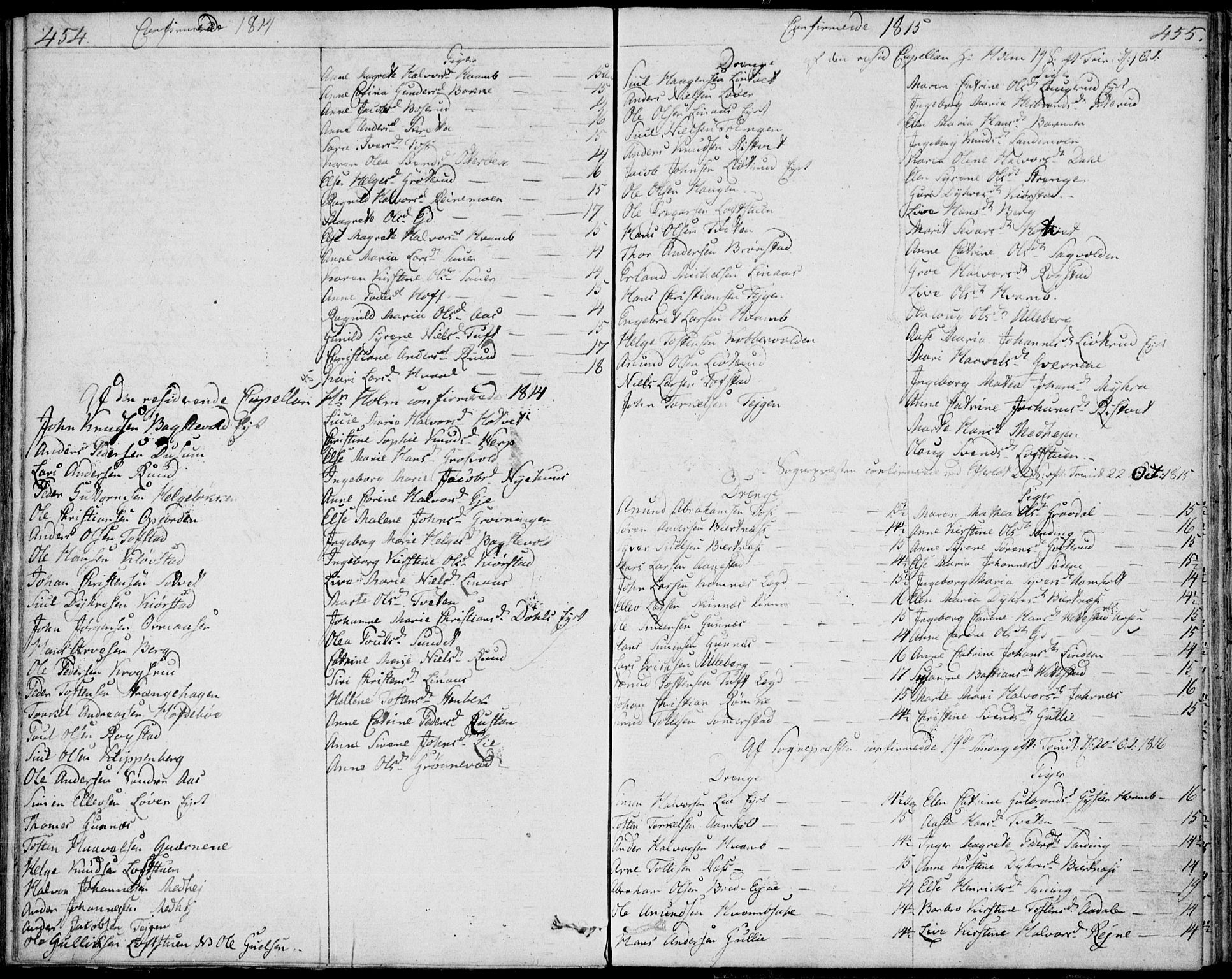 Sandsvær kirkebøker, SAKO/A-244/F/Fa/L0003: Parish register (official) no. I 3, 1809-1817, p. 454-455