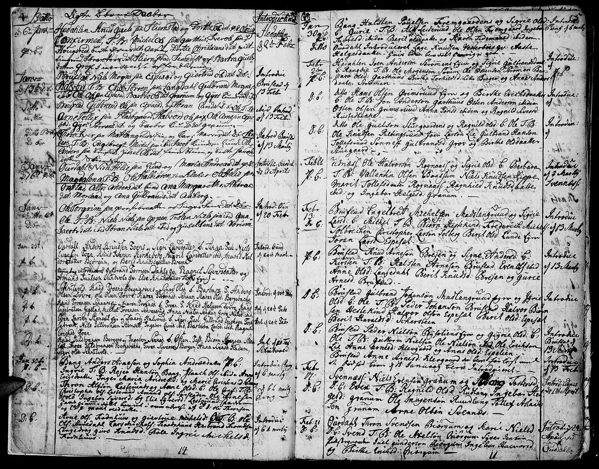 Aurdal prestekontor, SAH/PREST-126/H/Ha/Haa/L0005: Parish register (official) no. 5, 1763-1781, p. 4-5