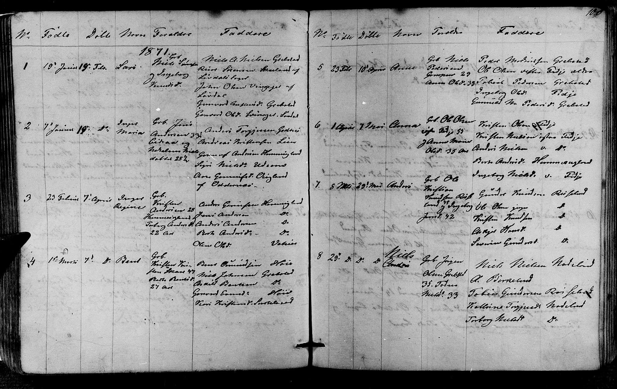Søgne sokneprestkontor, SAK/1111-0037/F/Fb/Fba/L0002: Parish register (copy) no. B 2, 1848-1873, p. 100