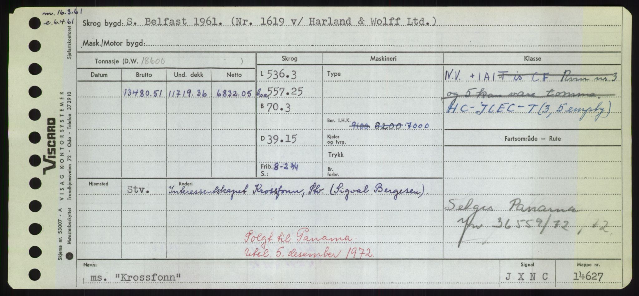 Sjøfartsdirektoratet med forløpere, Skipsmålingen, AV/RA-S-1627/H/Hd/L0021: Fartøy, Kor-Kår, p. 227